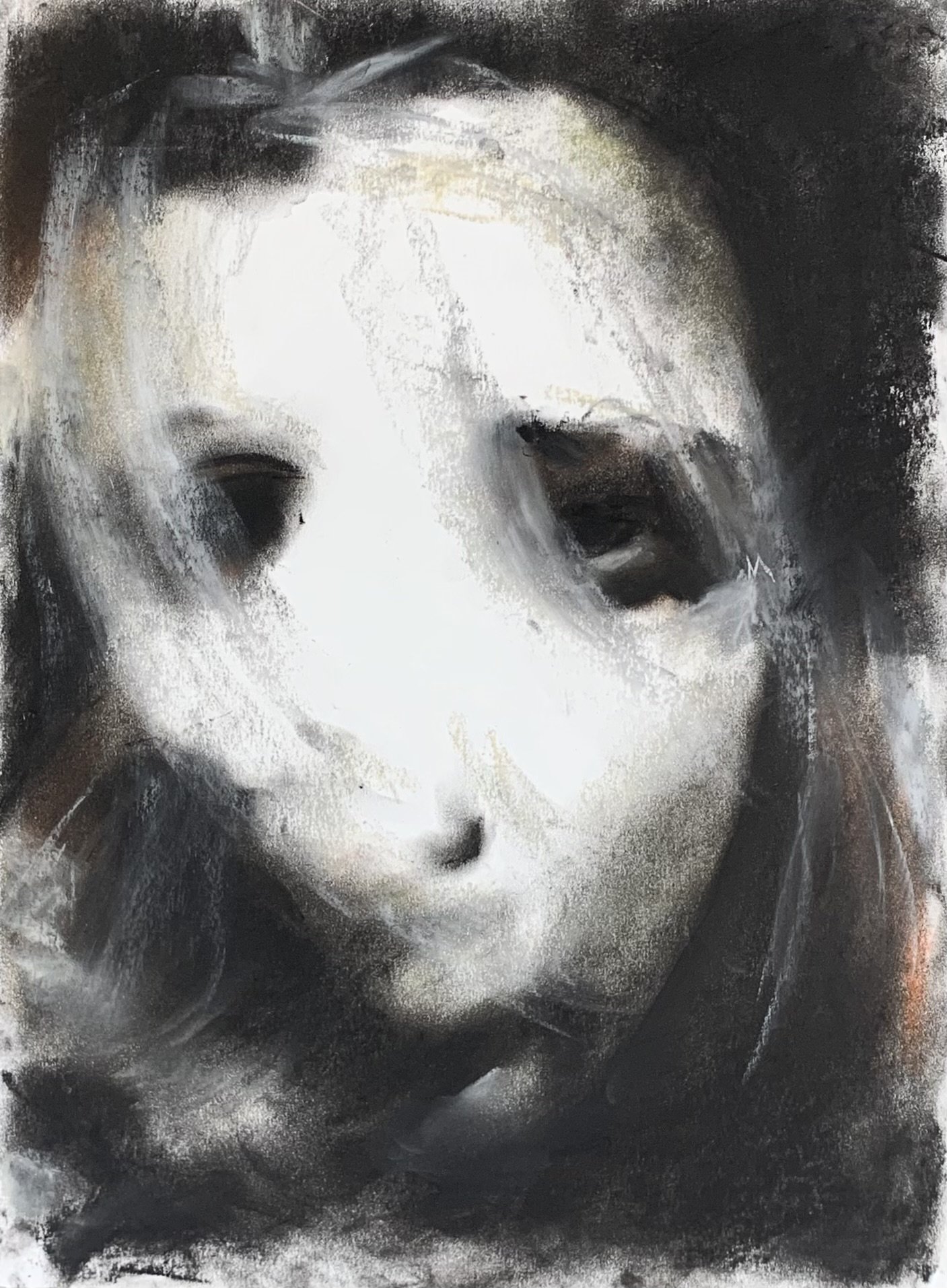 Untitled Series #15 (2022)
charcoal and soft pastel on paper
11 x 15 inches