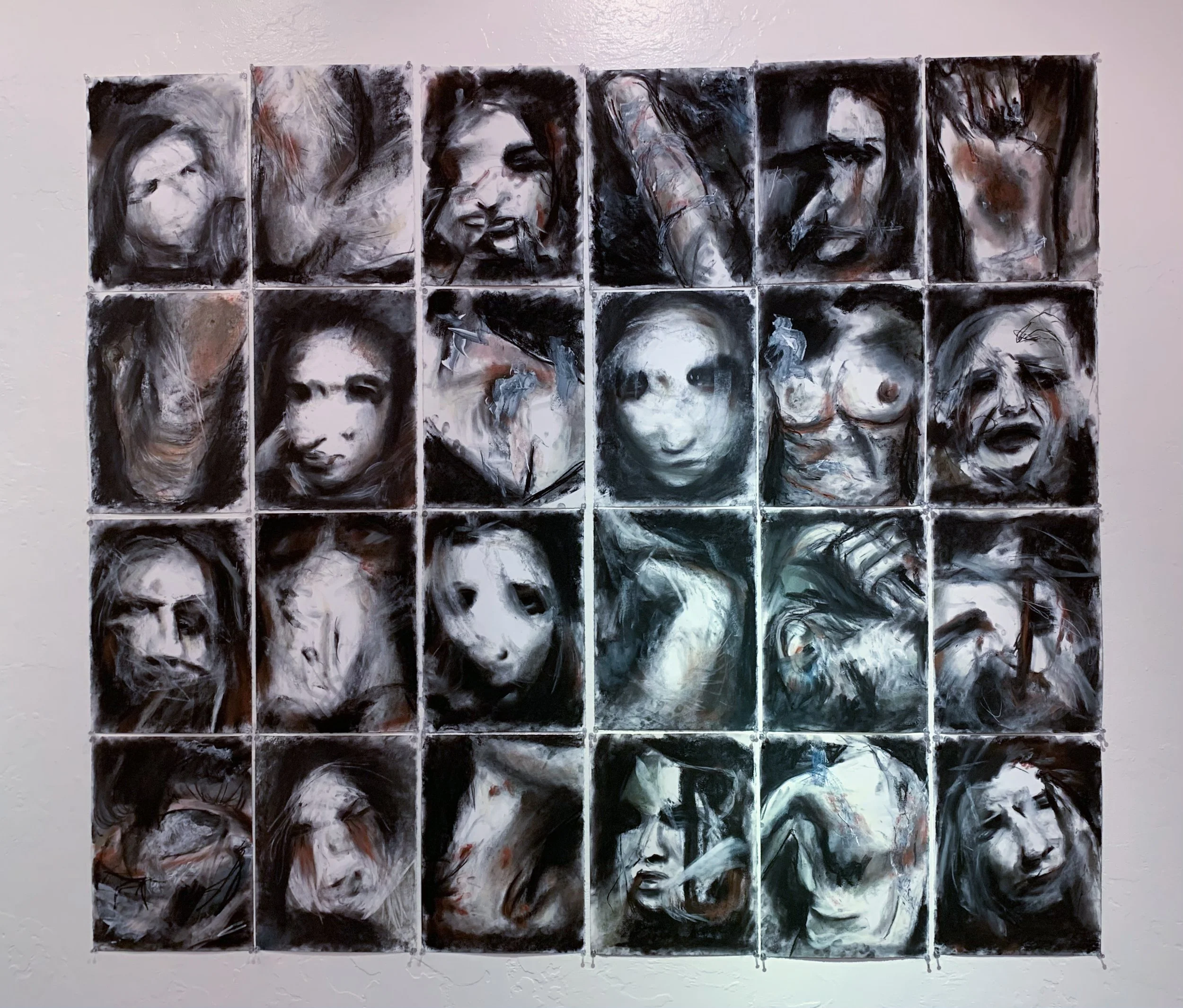 Untitled Series (2022)
charcoal and soft pastel on paper
60 x 66 inches