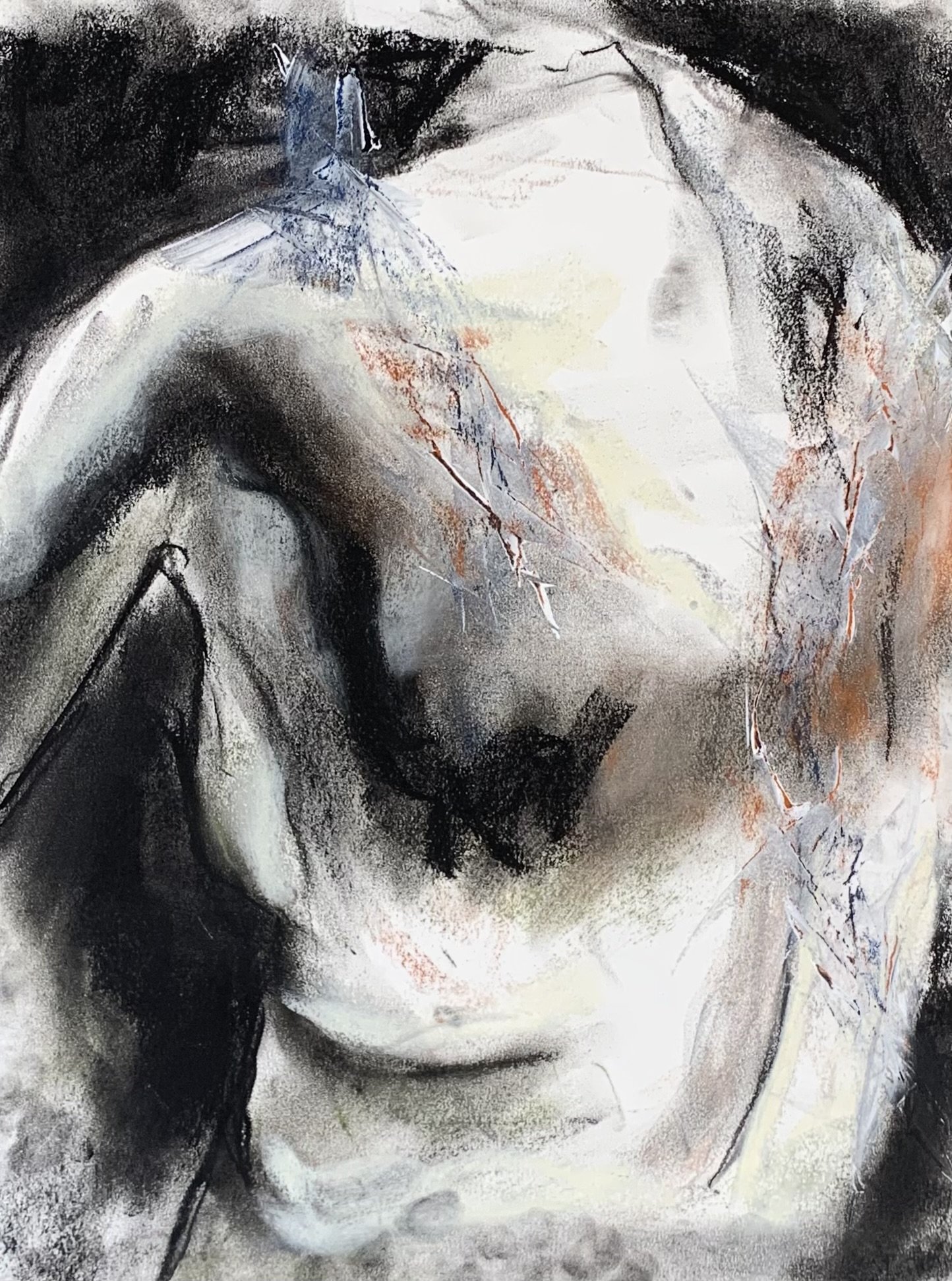 Untitled Series #23 (2022)
charcoal and soft pastel on paper
11 x 15 inches