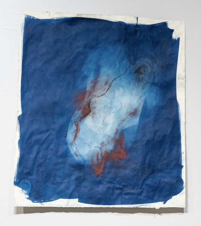 Imprint Series #7 (2024)
cyanotype and soft pastel on paper
45 x 48 inches