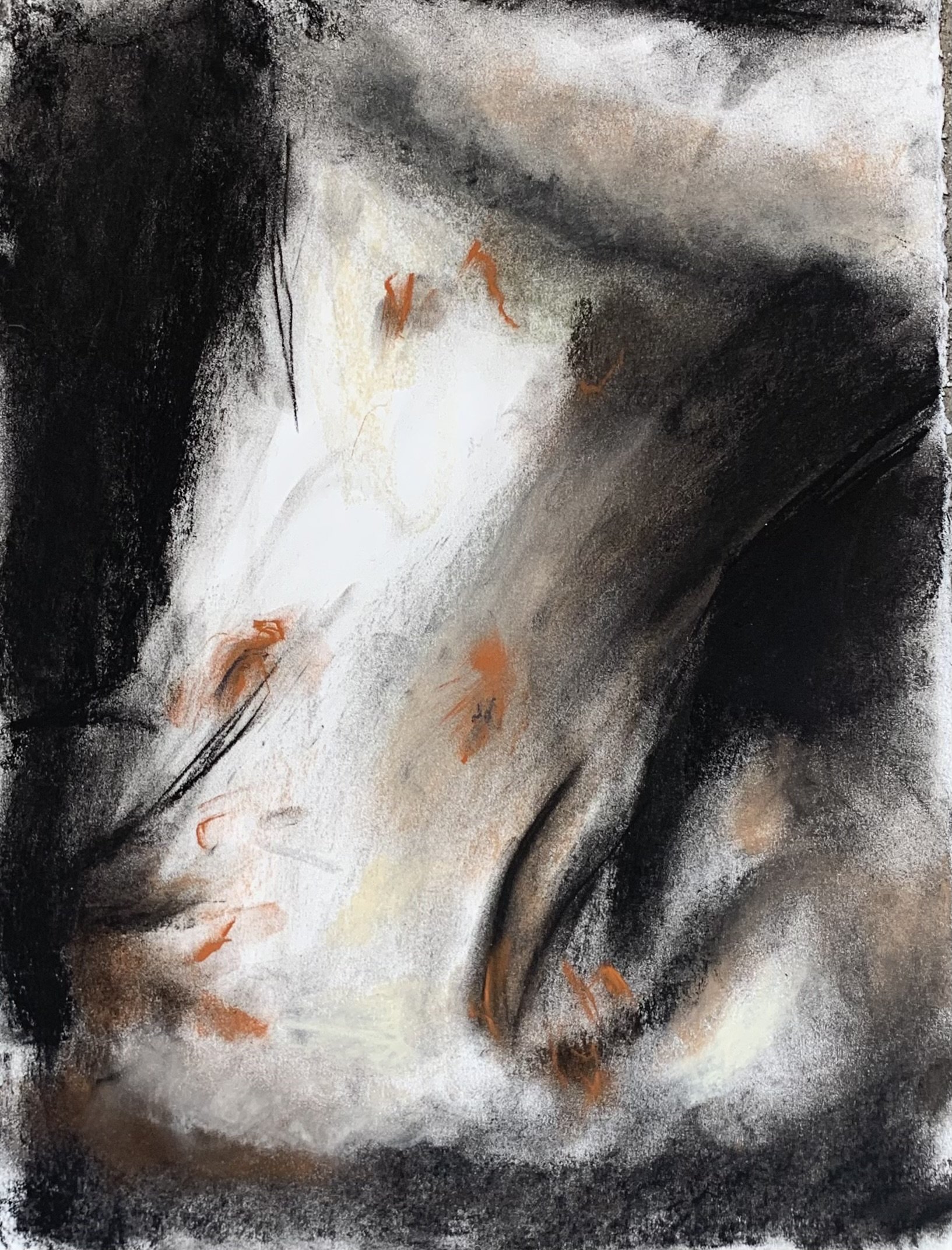 Untitled Series #21 (2022)
charcoal and soft pastel on paper
11 x 15 inches