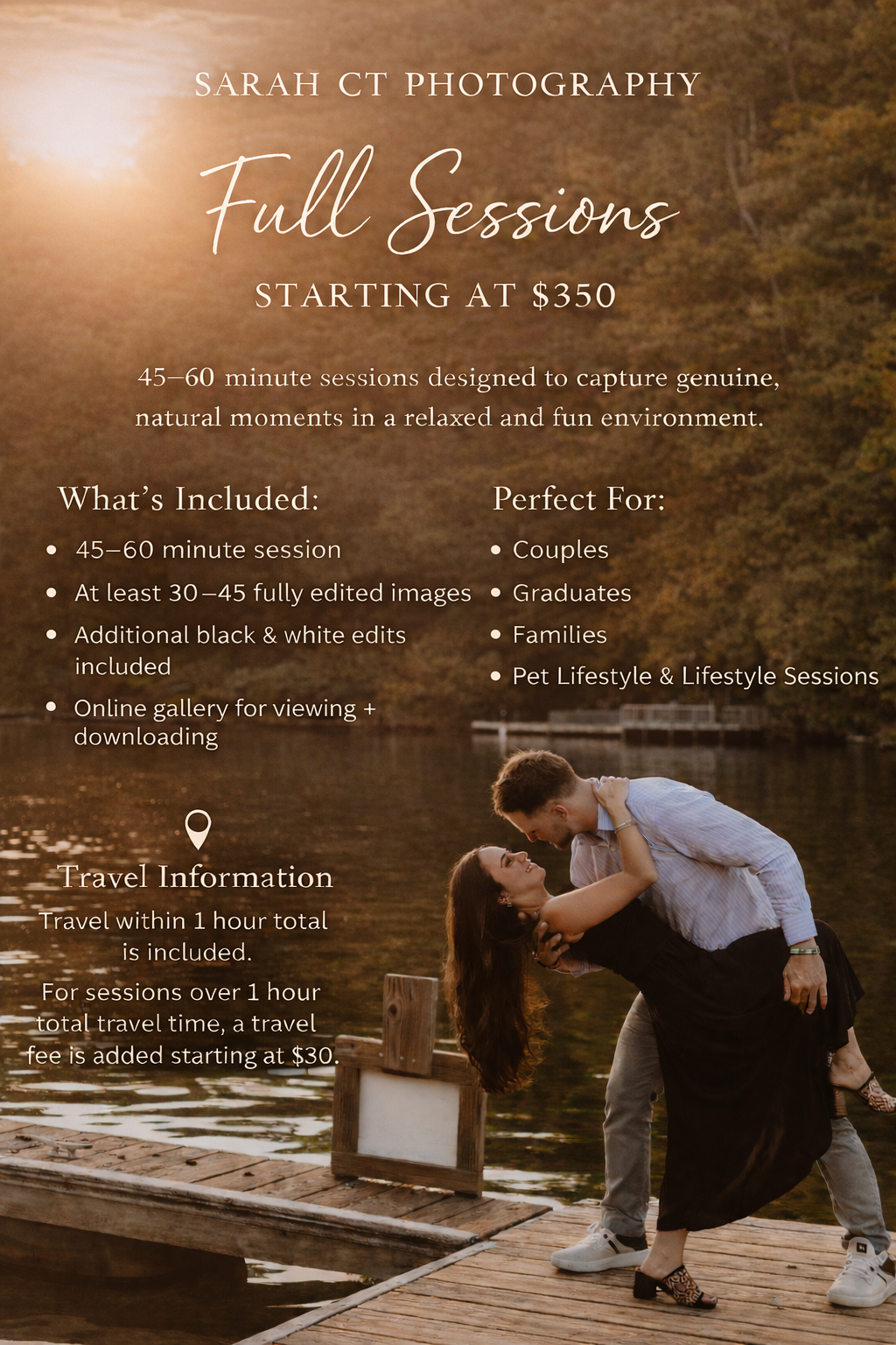 Connecticut Photographer located in Waterbury, CT serving New England Full Sessions Starting at $350, Couples, Graduates, Families, Pet Lifestyle & Lifestyle Sessions, Birthday shoots, etc