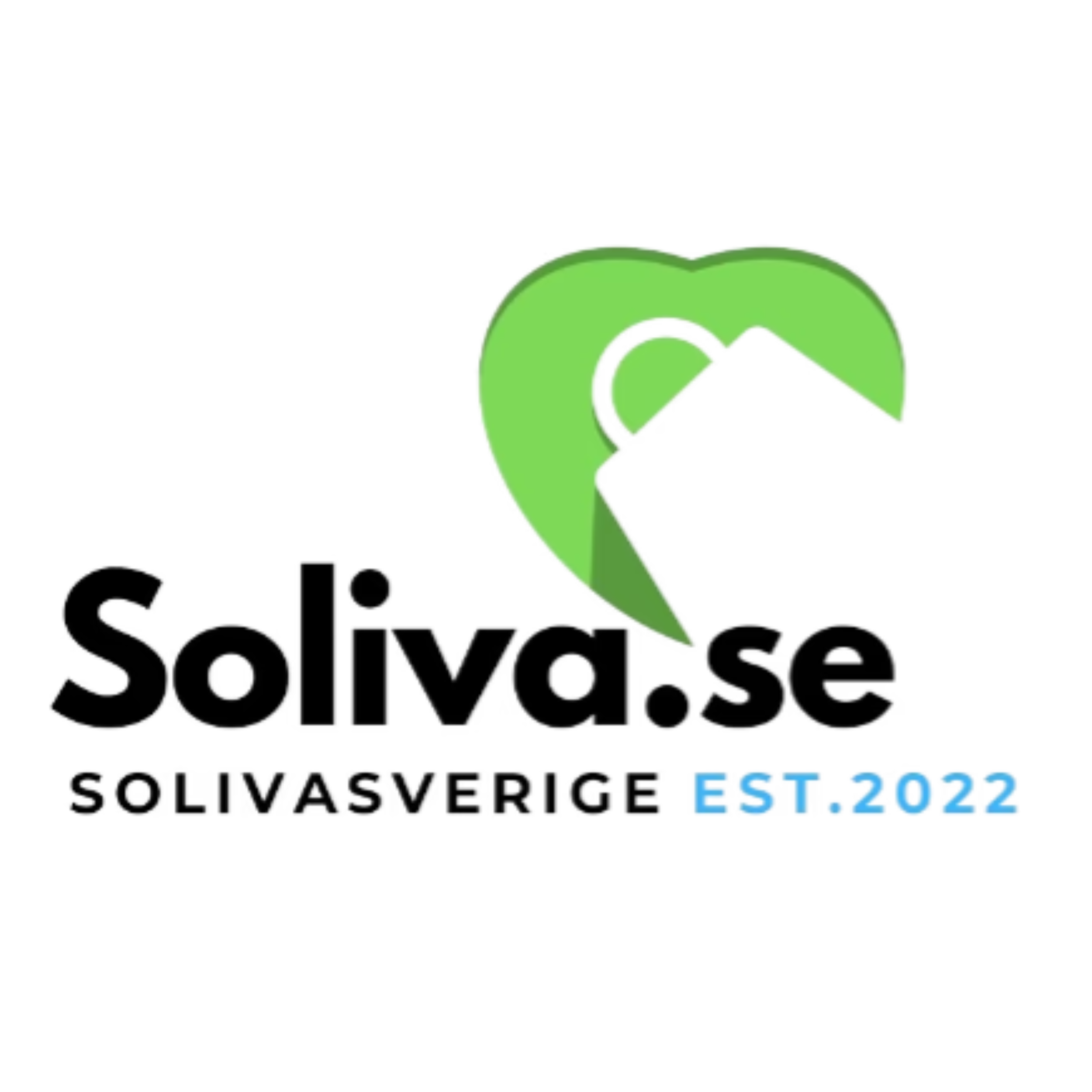 Logotyp för Soliva.se med ett grönt hjärta och texten "Est. 2022".