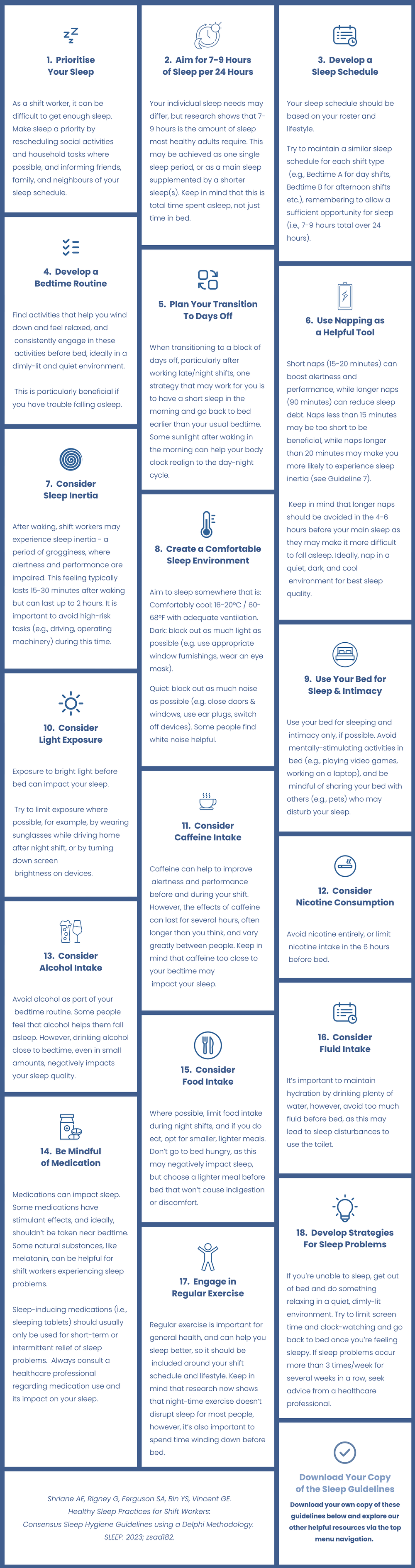 Sleep Guidelines — HEALTHY SHIFTWORK