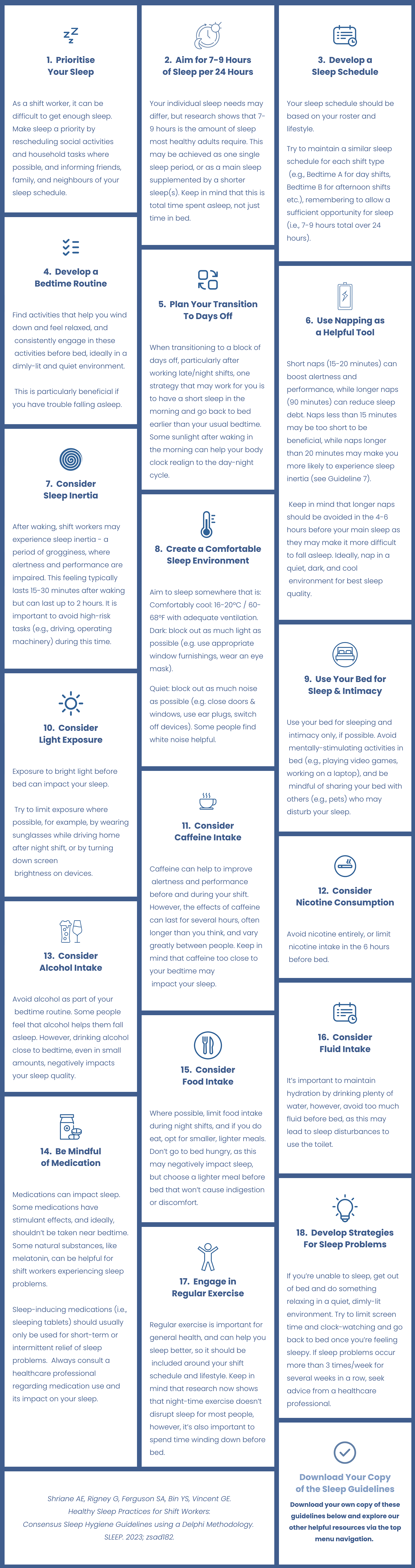 Sleep Guidelines — HEALTHY SHIFTWORK