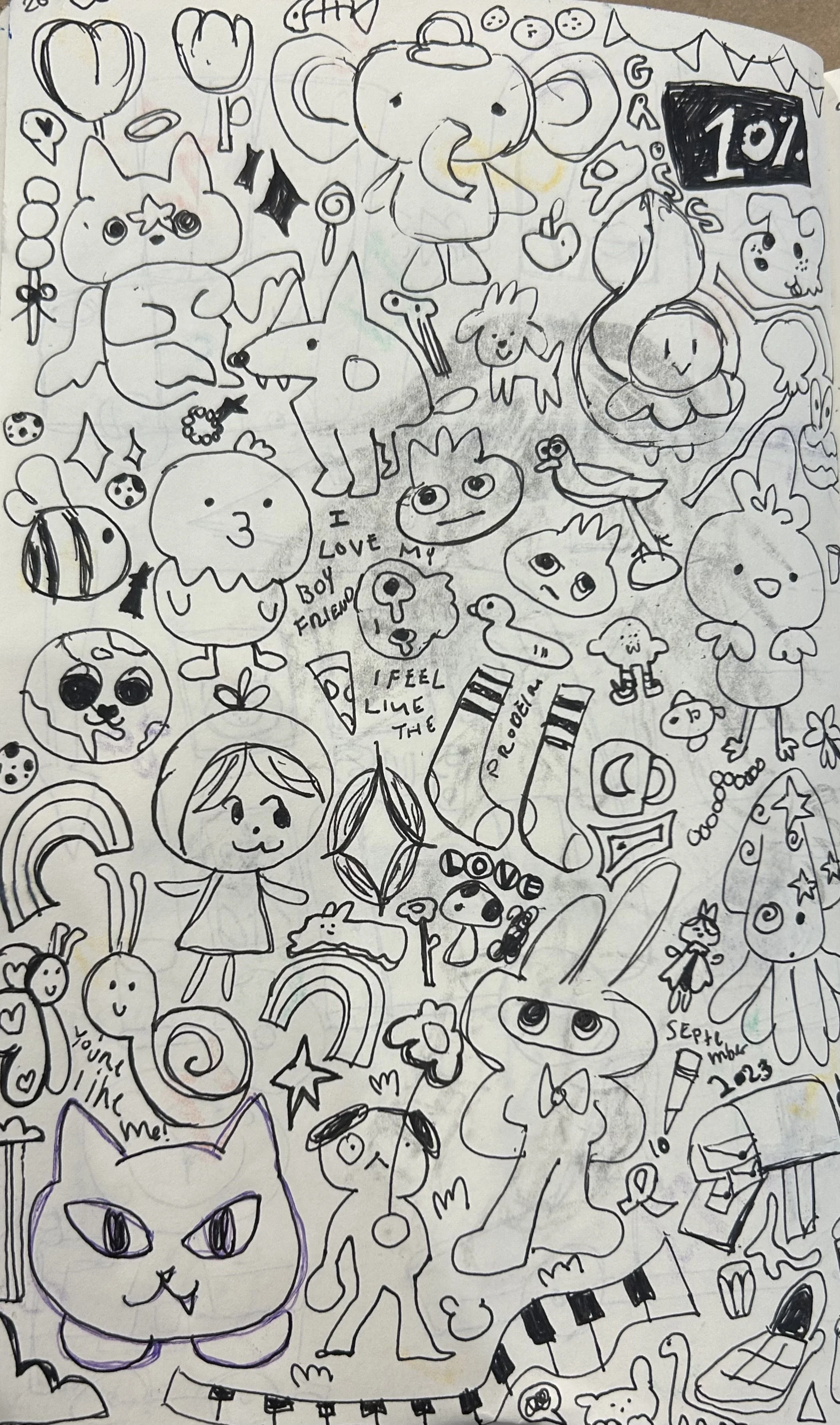 Sketchbook page 5.
Quick ink doodle.