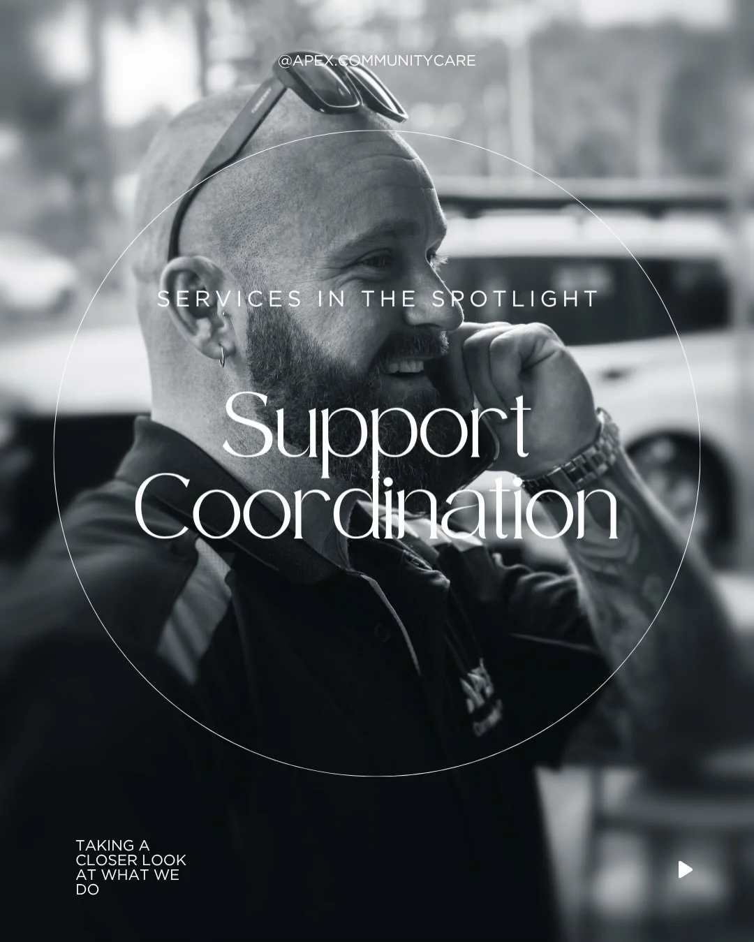 🔦Services in the Spotlight🔦

Day 4: Support Coordination 🤝🏼

#supportcoordination #ApexCommunityCare #NDIS #SupportWork #disabilitysupport