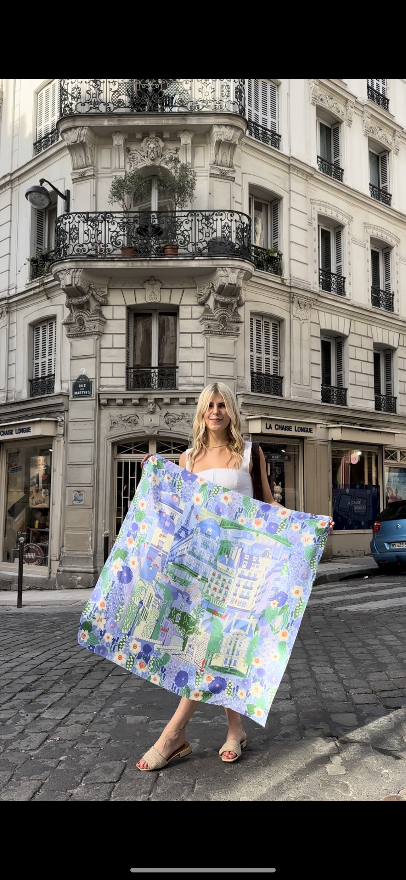 Venica Scallop embroidery scarf 新品未使用 Dans les Bras de Selene scarf 90 - White | Hermès USA