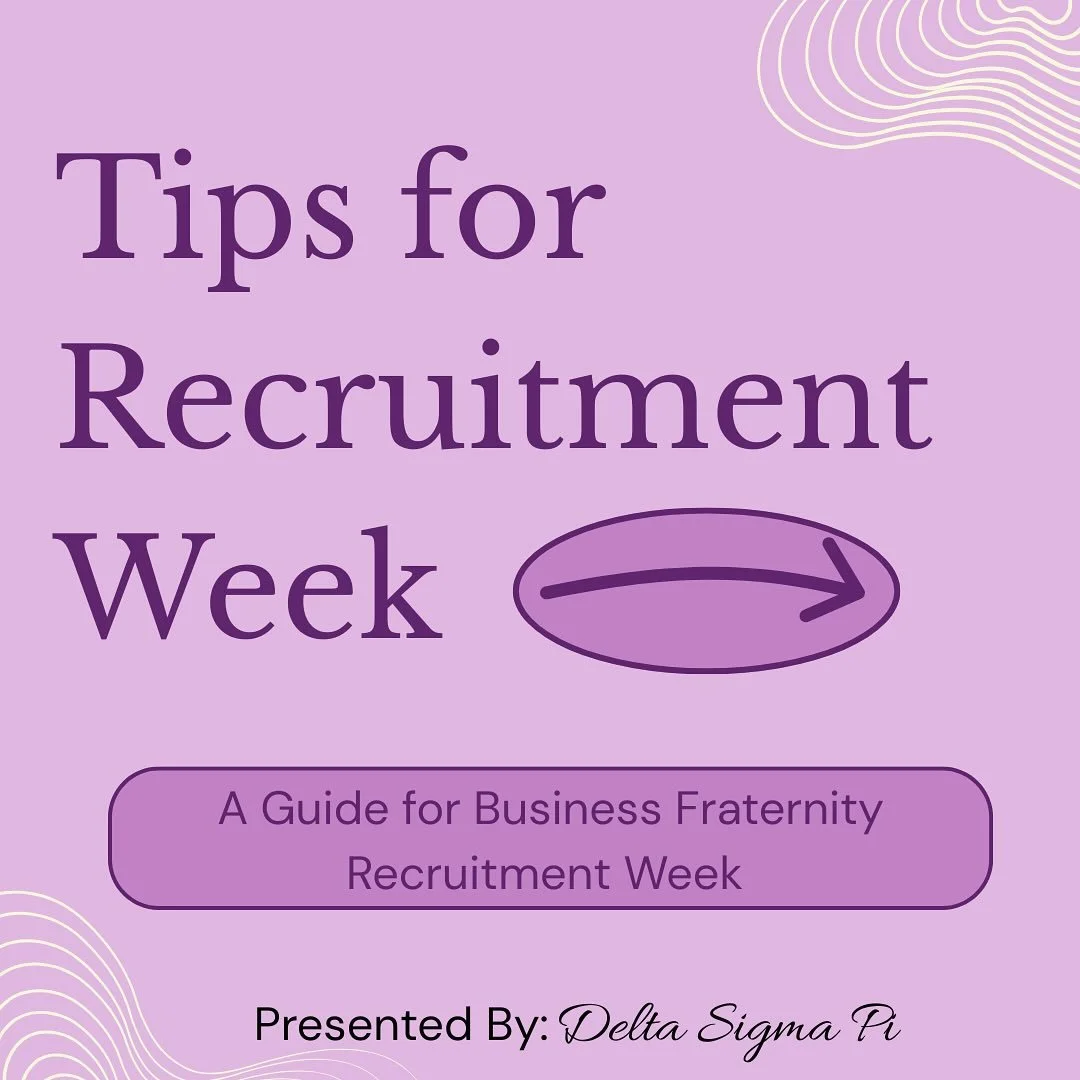 ⭐️RECRUITMENT THIS WEEK⭐️ 
Here are some tips and tricks to prepare! 

Hope to see you all there