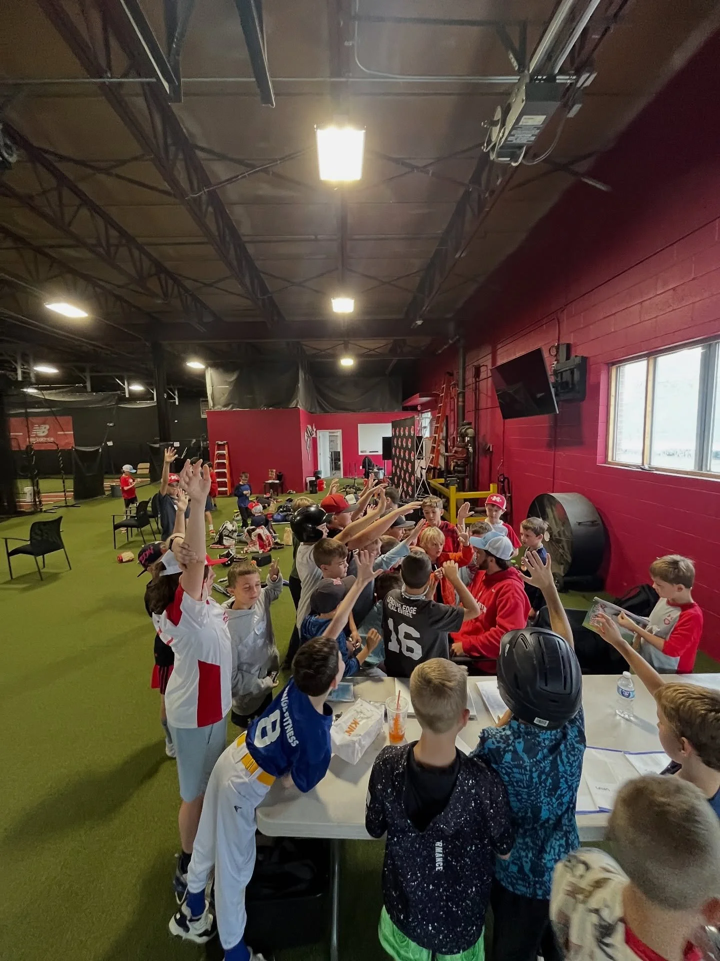 At every clinic, we mix in some baseball trivia &mdash; and if you get the question right, you earn a pack of cards! The pics show off some of the hits the kids pulled today 👀🔥

Love seeing the excitement when baseball knowledge turns into pack luc