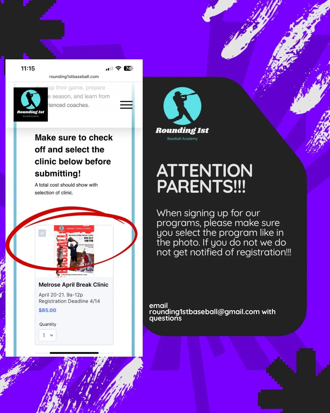 🚨 ATTENTION PARENTS 🚨

We&rsquo;ve been made aware that some registrations may have been submitted without the program being fully selected, which means we did not receive your registration.

If you recently signed up, please take a moment to check