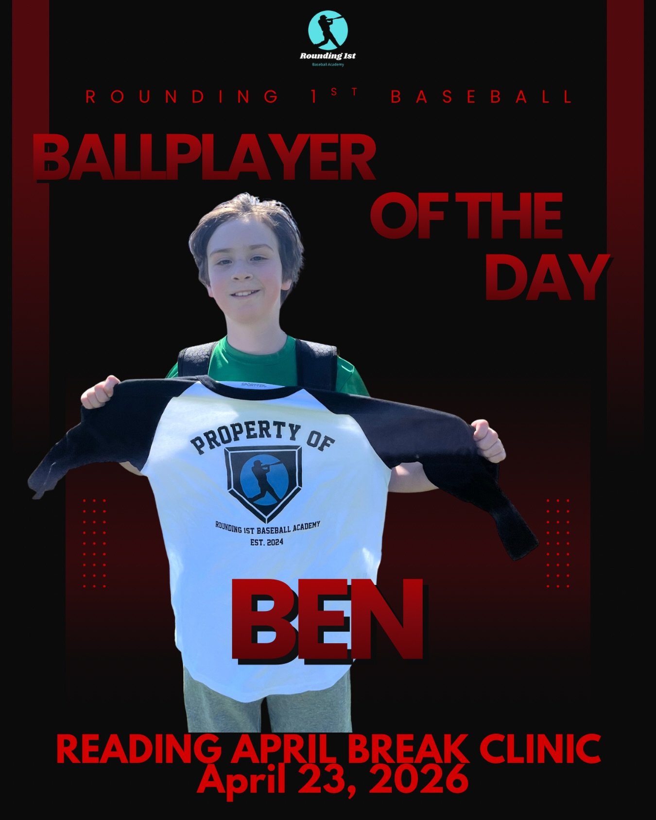 BALLPLAYER OF THE DAY: BEN ⚾️

Ben showed exactly what it means to be a great teammate today. From the moment we got started, he was locked in&mdash;working hard, asking thoughtful questions, and making the most out of every rep. He hustled to pick u