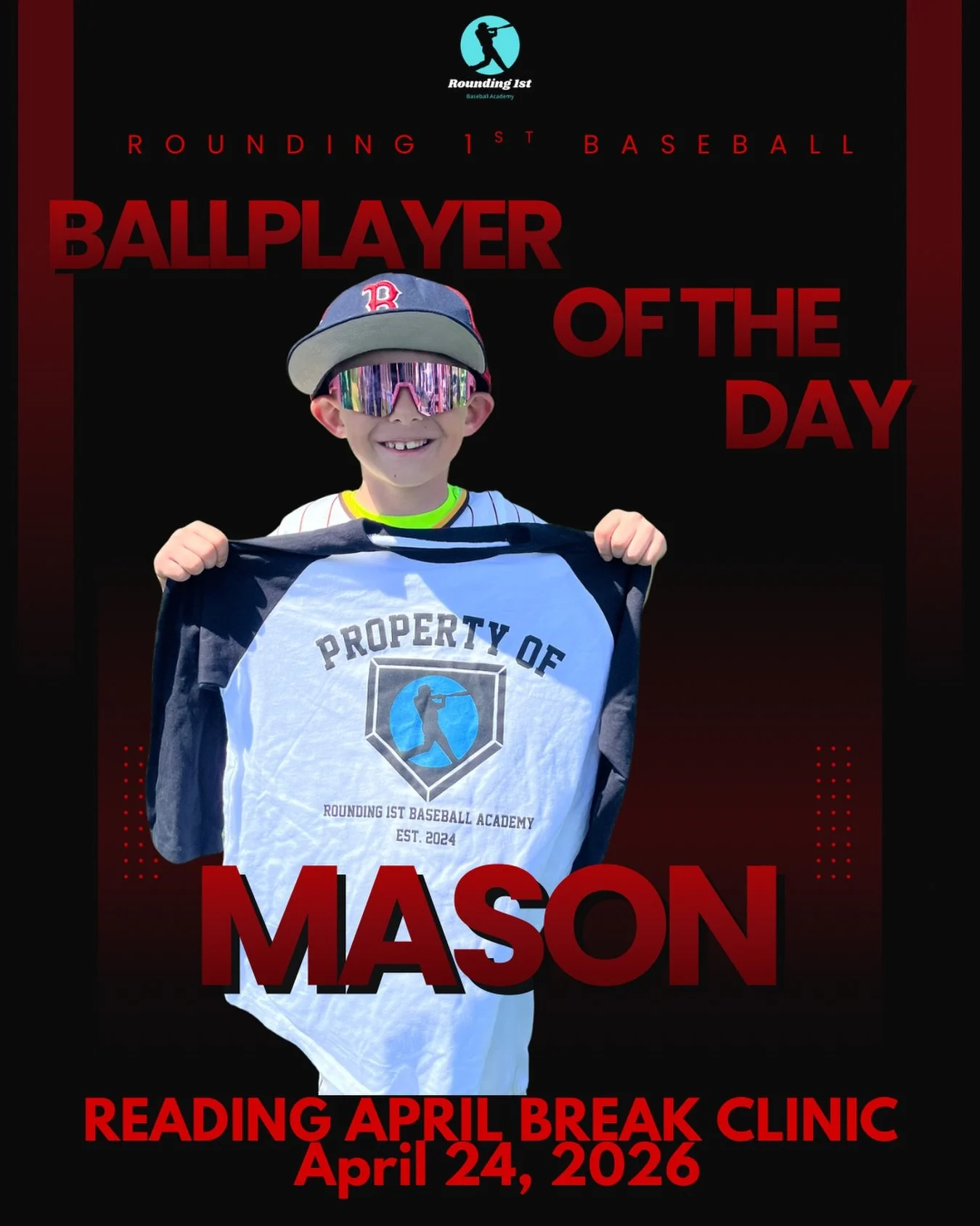 Ballplayer of the Day: Mason 😎⚾️

Mason showed up both days in a full MLB uniform, shades on, and a whole lot of swagger&mdash;but he backed it up the right way. Every drill, every rep, he brought hustle, confidence, athleticism, and great sportsman