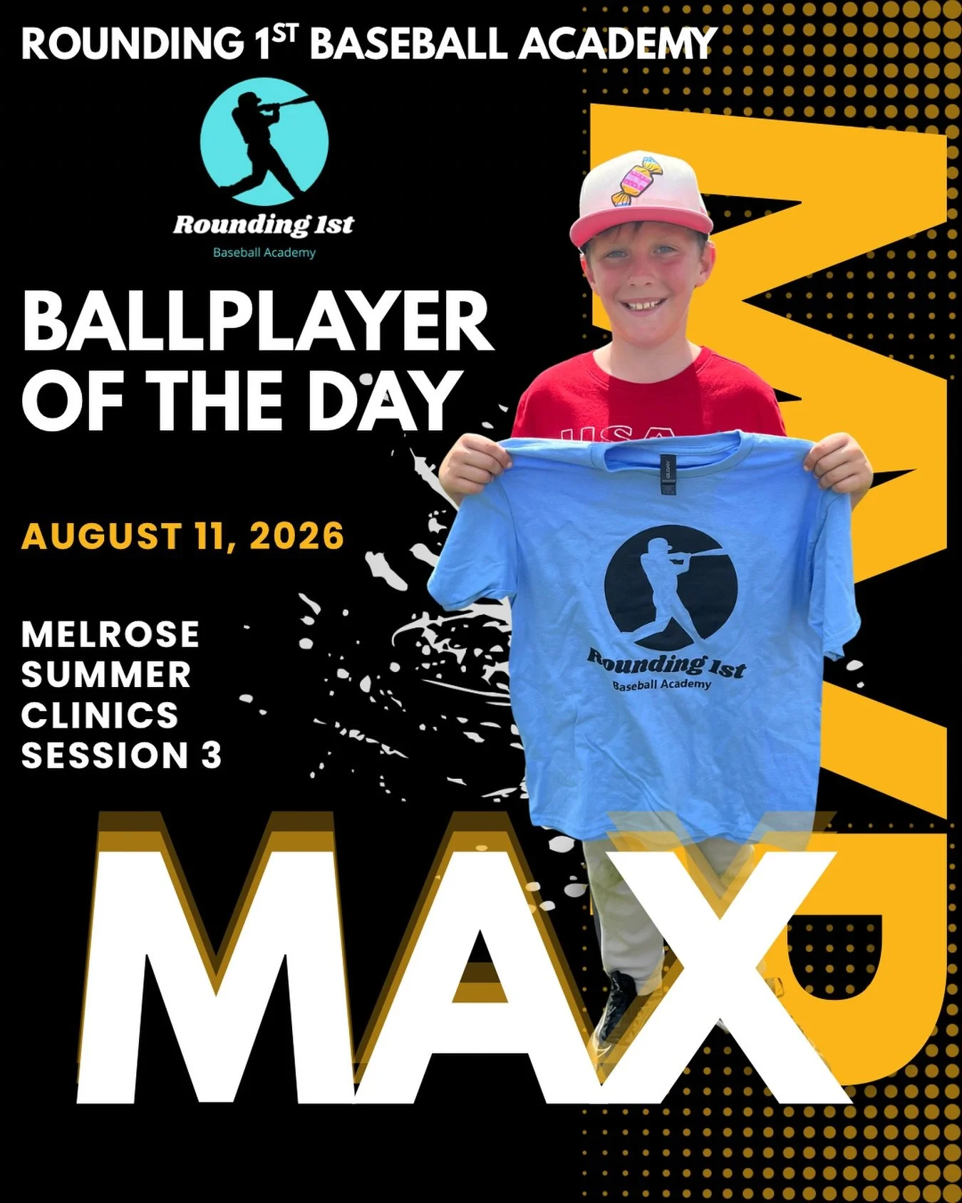 ⚾️ BALLPLAYER OF THE DAY: MAX! ⚾️

Max brought it all day today! 🔥 He played hard from start to finish, motivated his teammates, and contributed at every station. He hit multiple home runs in wiffleball, made great plays all over the field, and hust