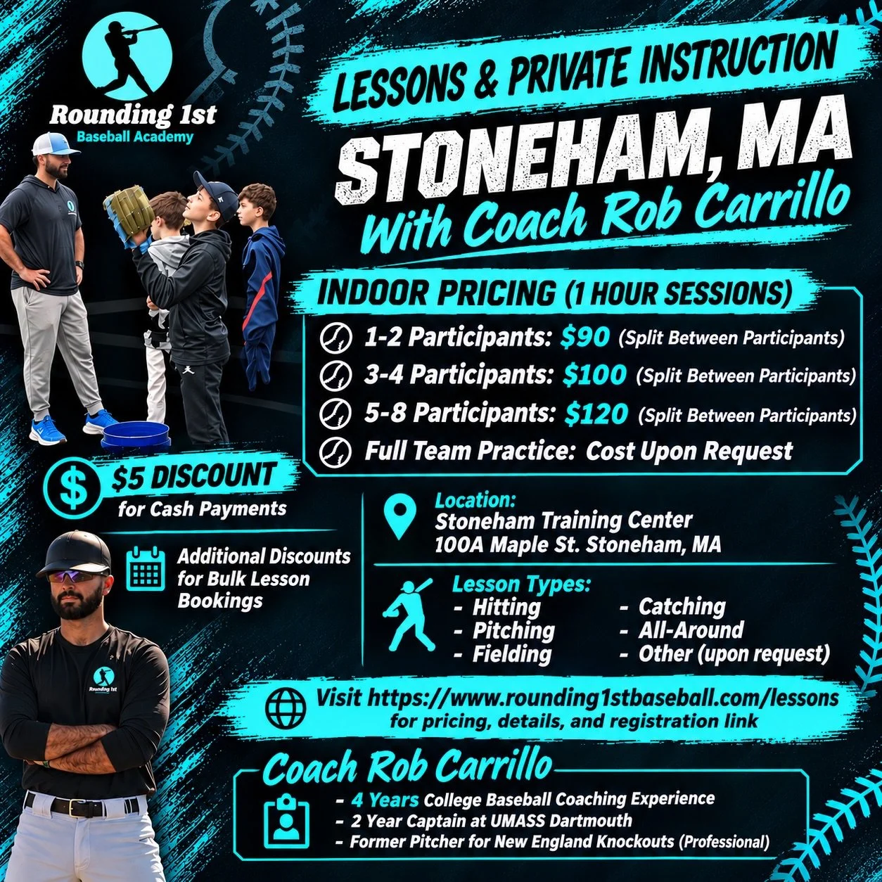 Offseason training is officially underway!

Calendar for indoor lessons is now live on our site.
