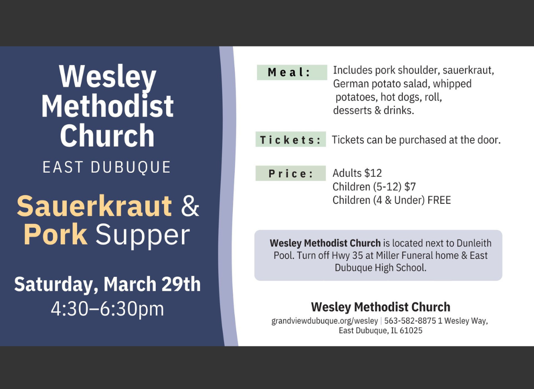 Wesley Sauerkraut & Pork Supper