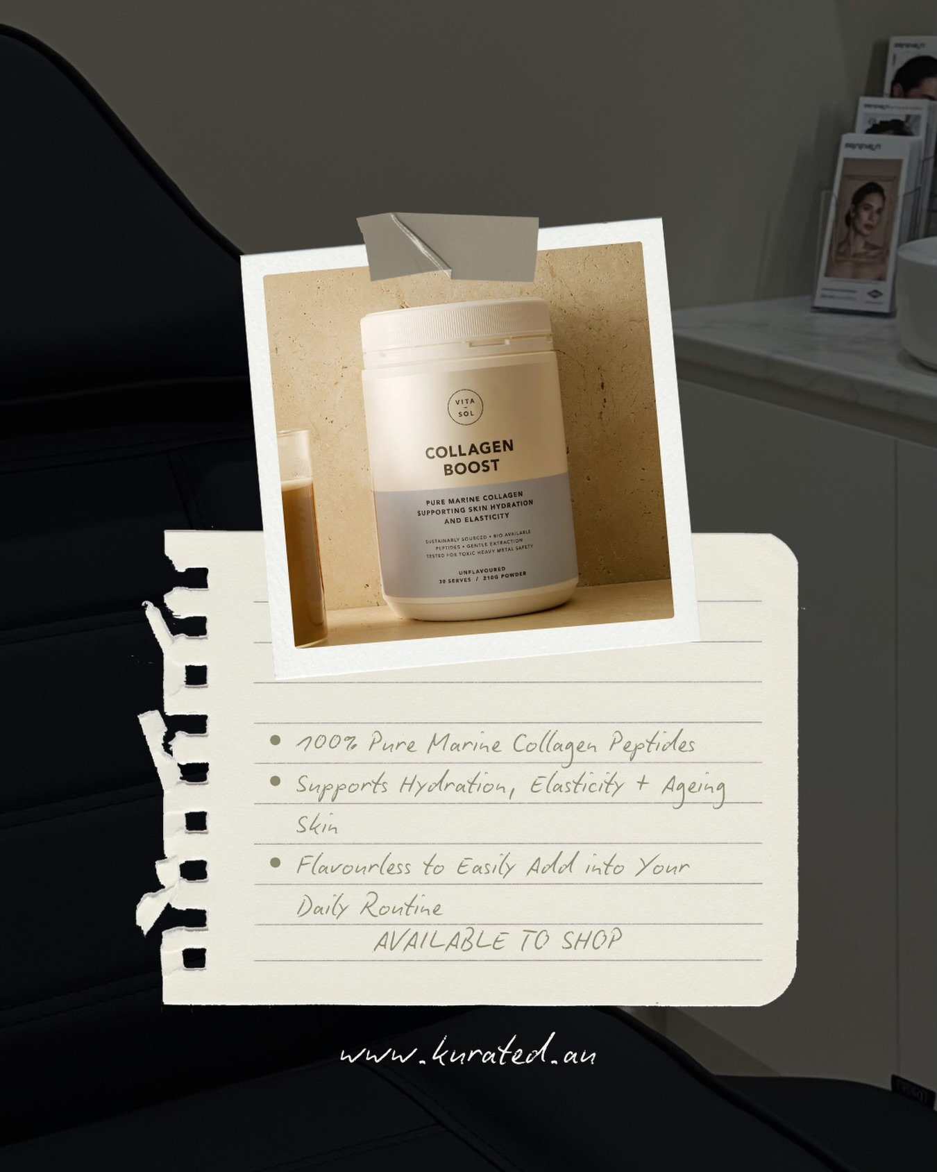 Collagen peptides are a highly absorbable form of collagen that help support your skin from within 🧬

They work by sending signals to your skin cells to boost production of collagen, elastin and hyaluronic acid &mdash; the key building blocks for fi