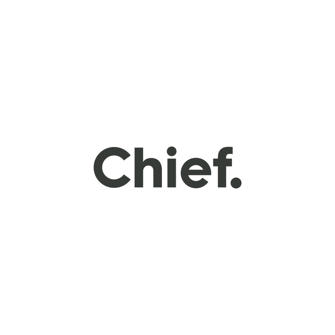 The word 'Chief.' written in large, bold black font on a white background.