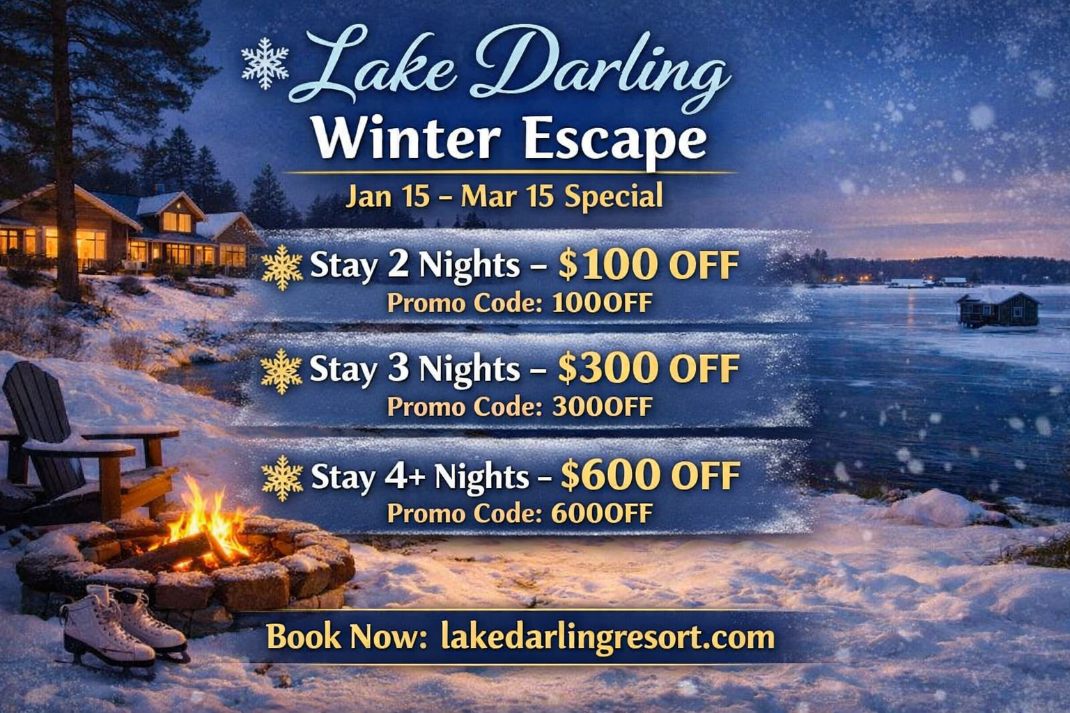 Lake Darling Winter Escape featured promo image