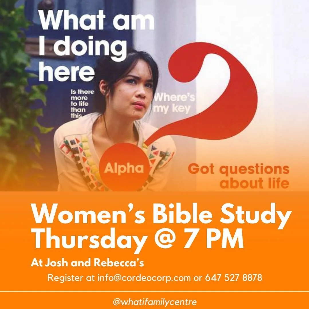Women&rsquo;s Bible Study is tonight (Thursday) at 7. Have questions about God and religion? com join us - we&rsquo;re watching a video series that tackles life&rsquo;s BIG questions.  @alphacanadaorg