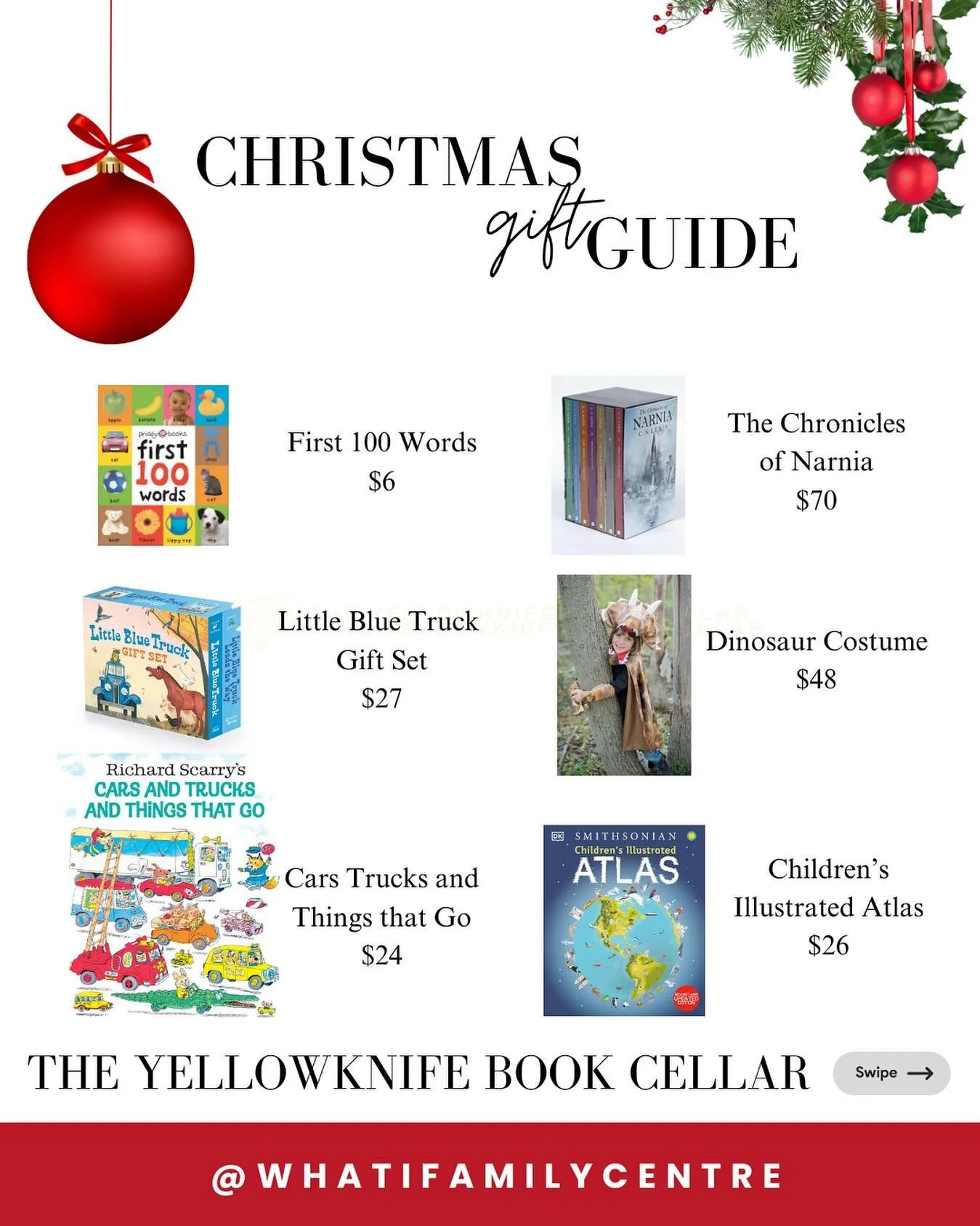 Gift guide: The Yellowknife Book Cellar - we have found some great options for your kiddos. These books will be interesting for your kids, teach them vocabulary, and have them asking lots of questions! And the costumes at the Book Cellar are great fo