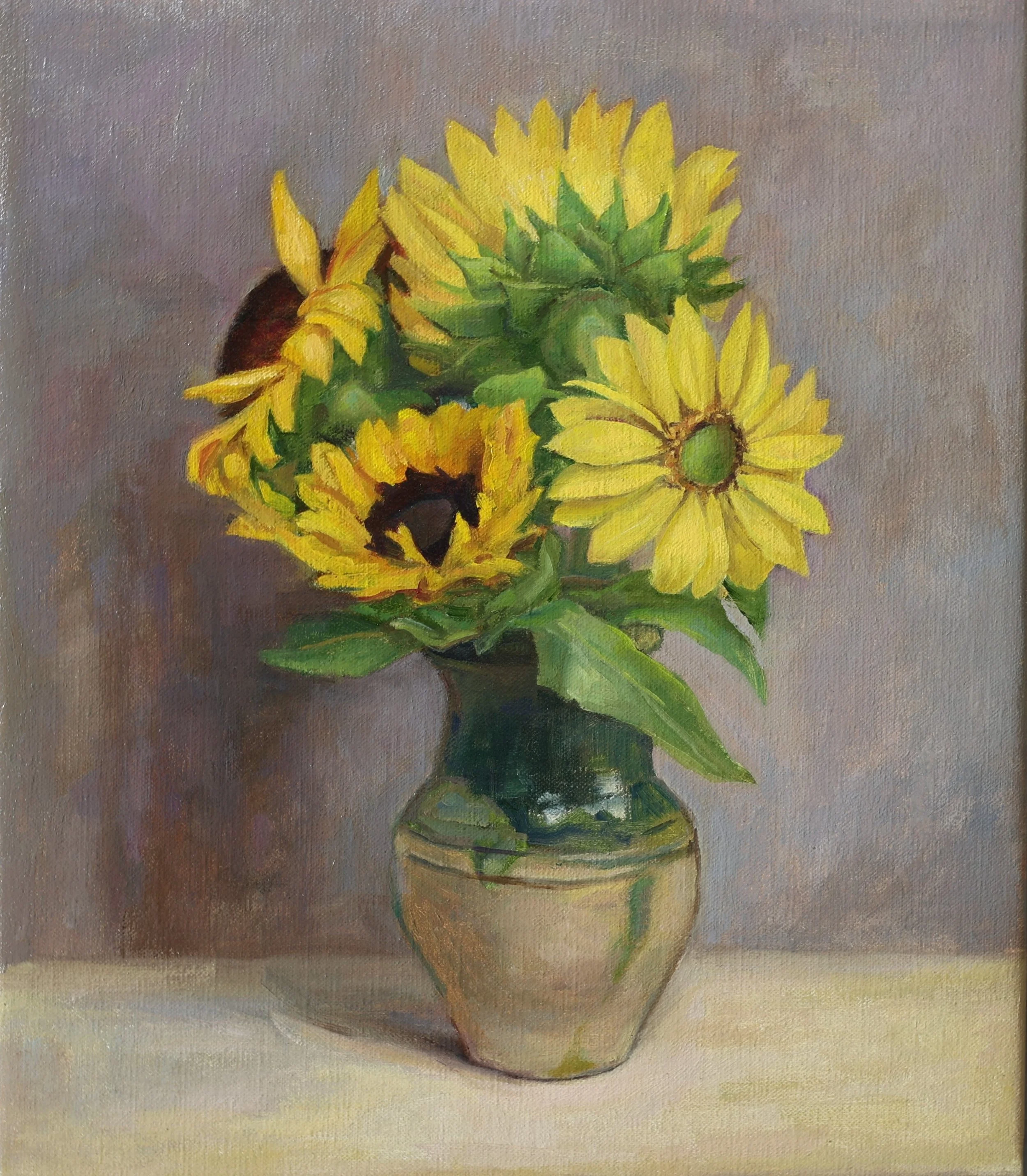 Sunflowers on Lavender, 2024, sold
