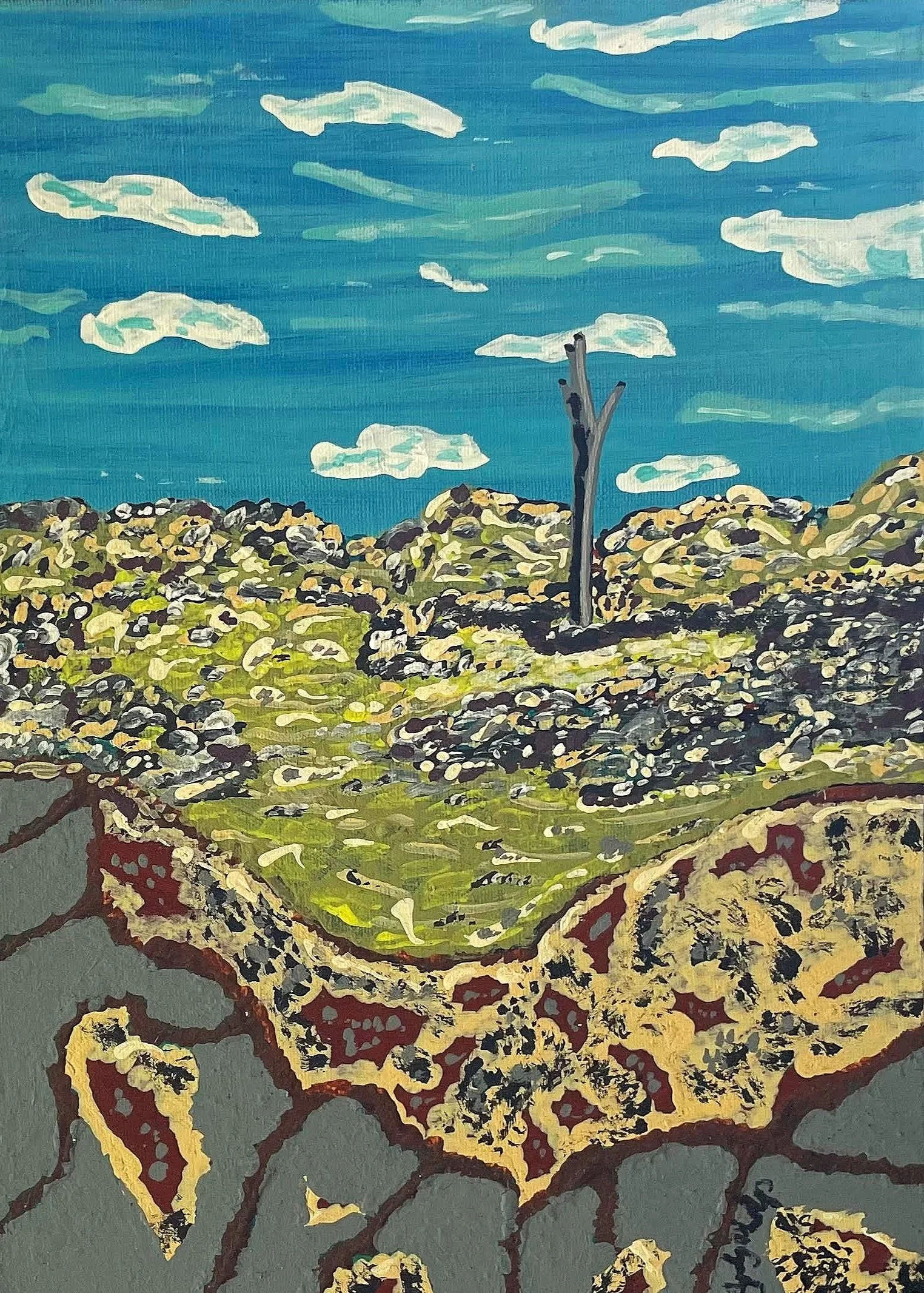 South of Narembeen Acrylic on canvas 26 x 36 cm