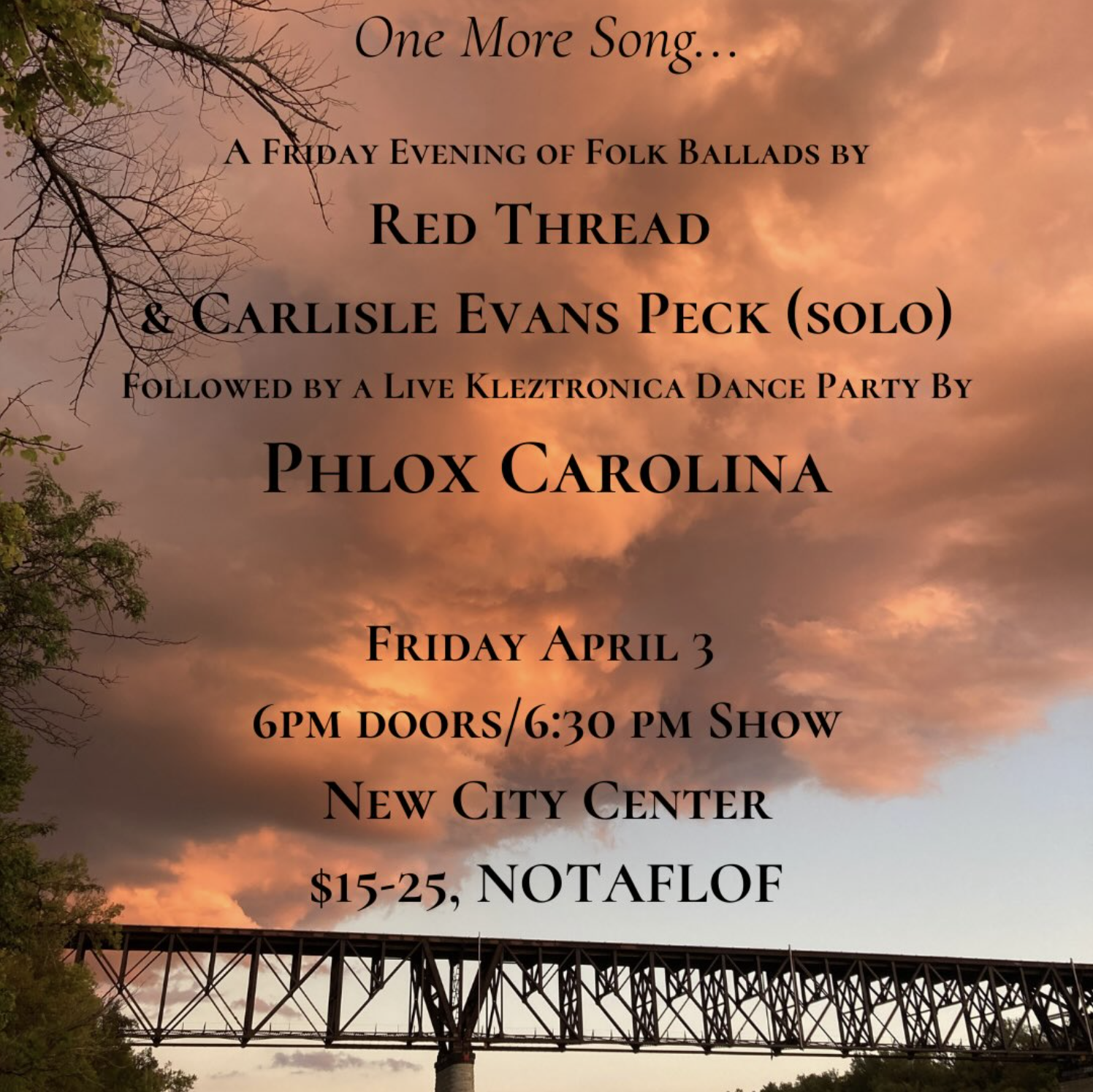 "One more song": Carlisle Evans-Peck, Red Thread, &amp; Phlox Carolina