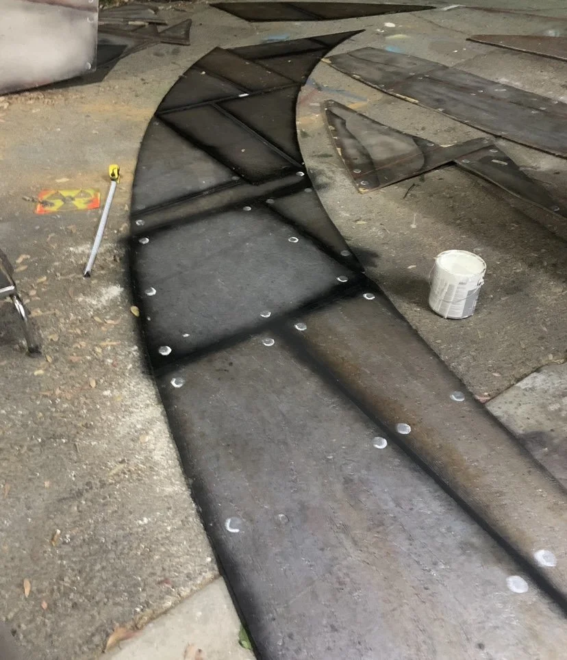 "Spider arch" piece fully painted