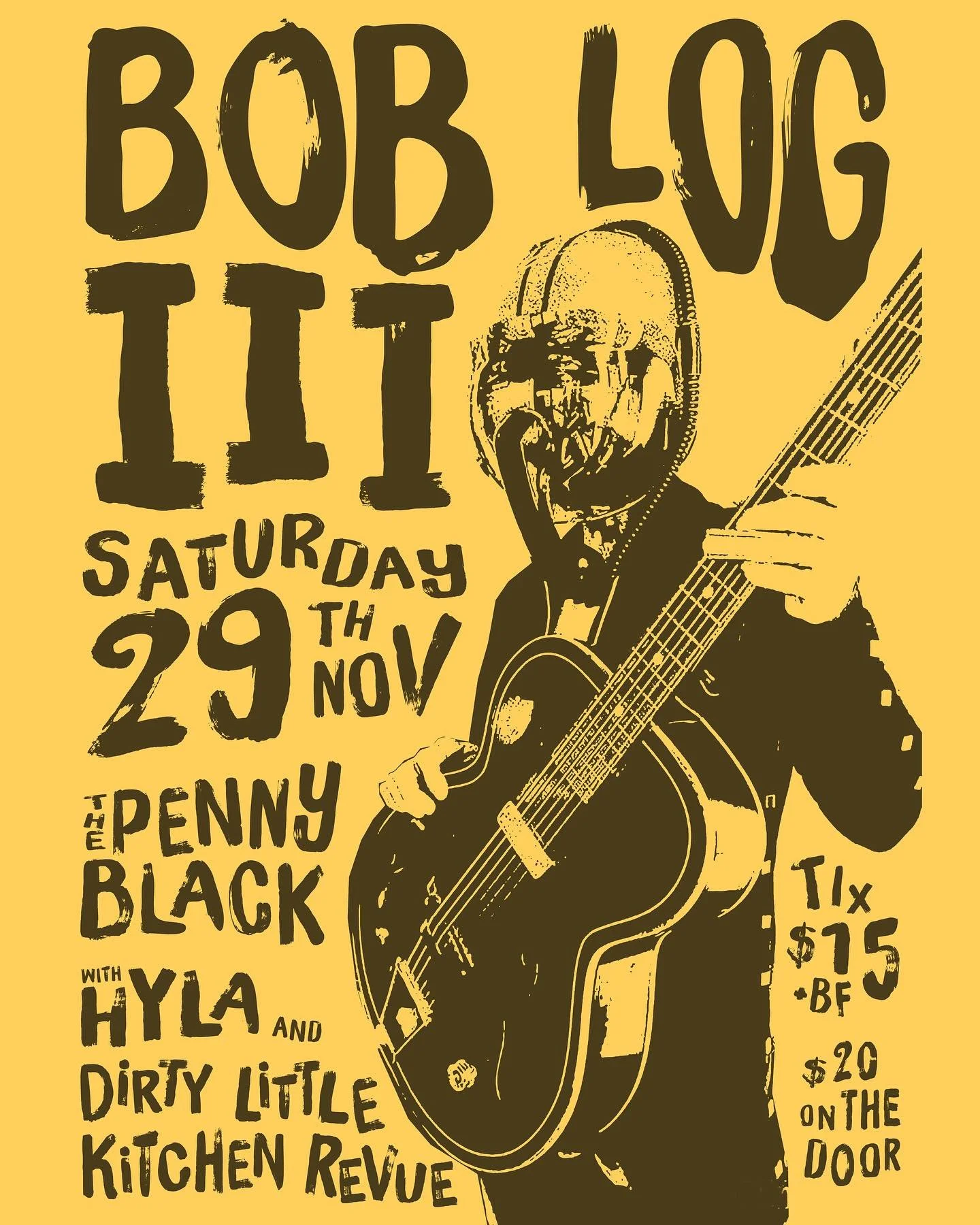 📢Absolute legend @boblog111 is rocking into Penny&rsquo;s!

🪩SATURDAY 29 NOVEMBER joined by @hylamusic and Dirty Little Kitchen Revue. 

$15+bf presale / $20 on the door 

This will be epic, so grab your tix fast! 🎟️
🔗Link is in our bio/via our w