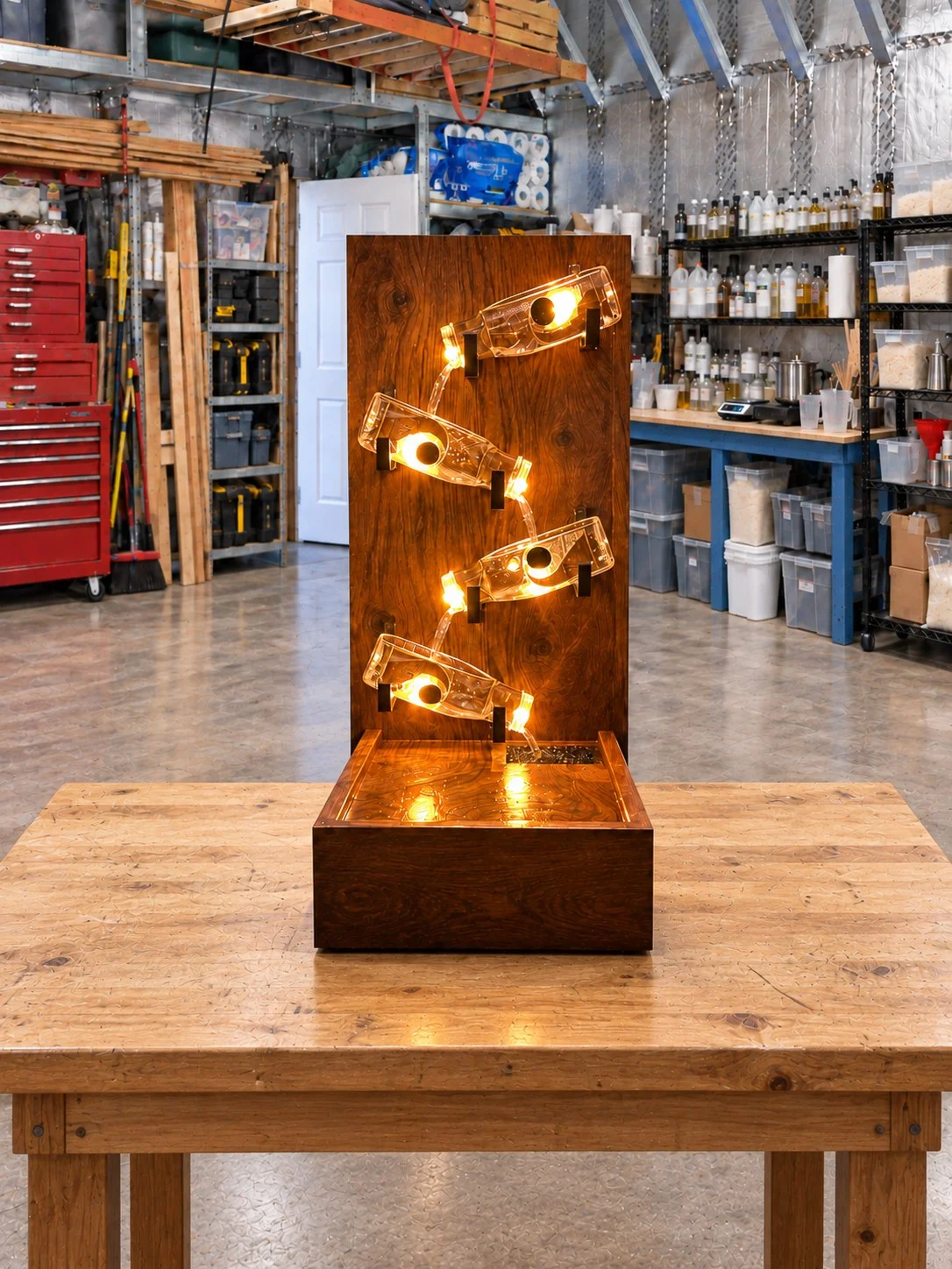 Handcrafted Frappuccino Bottle Water Fountain