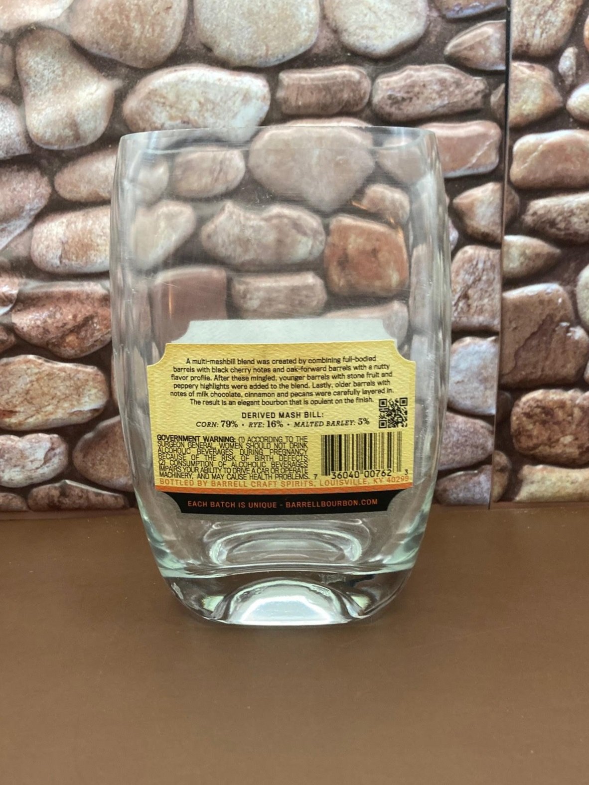 1792 SINGLE BARREL Upcycled Bourbon Candle. Makes a great gift. Unique candle holder. The Palm Tree wax gives it a distinct look the wood wick makes it crackle. Natural fragrance oils.