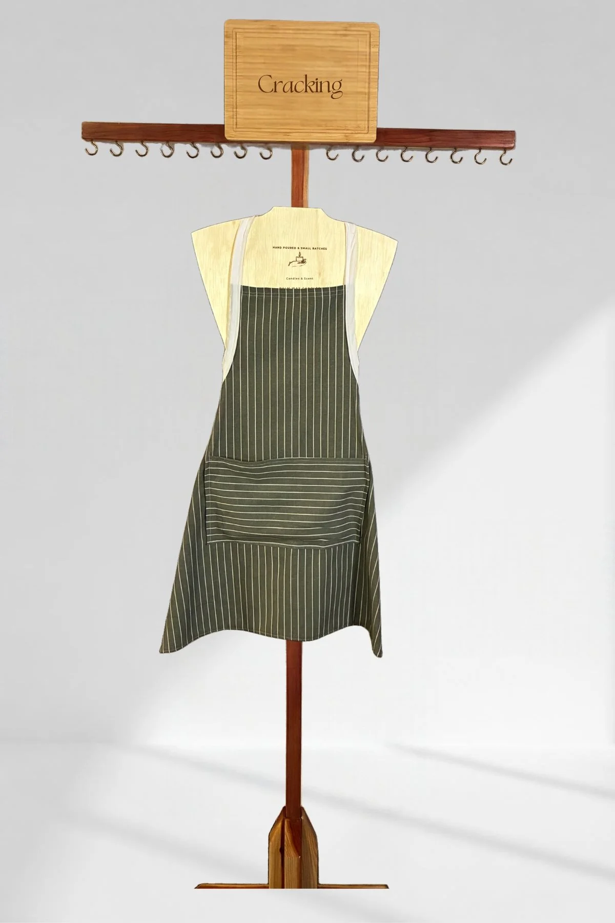 Handmade Men’s Striped Apron with Pocket