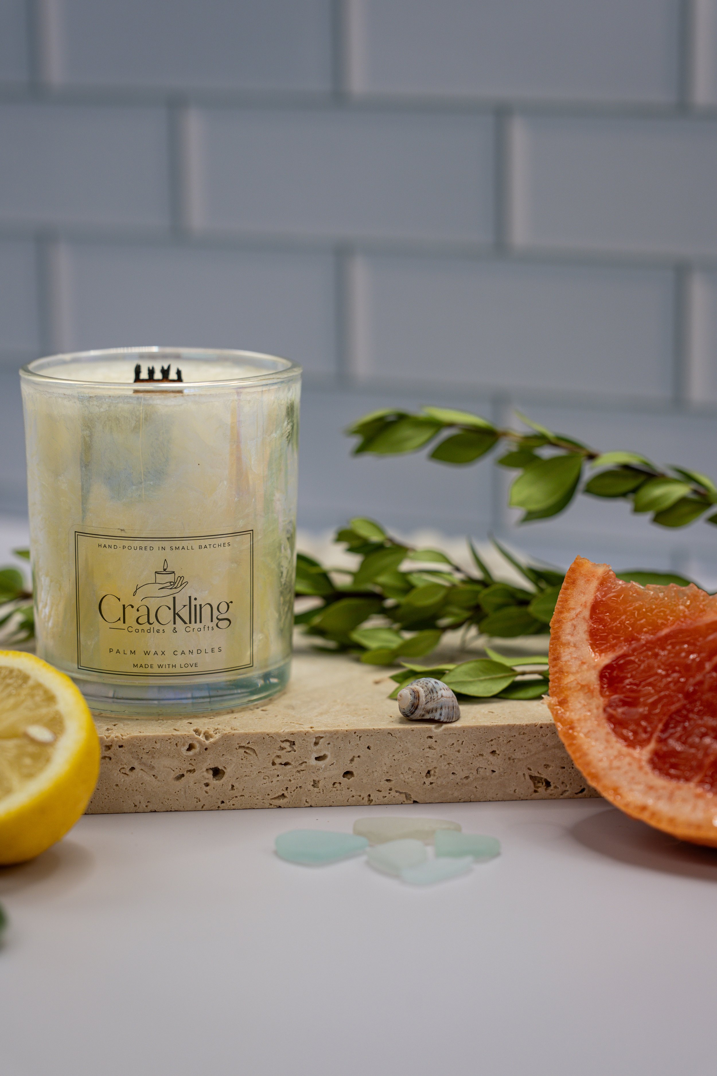 Sage & Citrus Palm Wax Candle