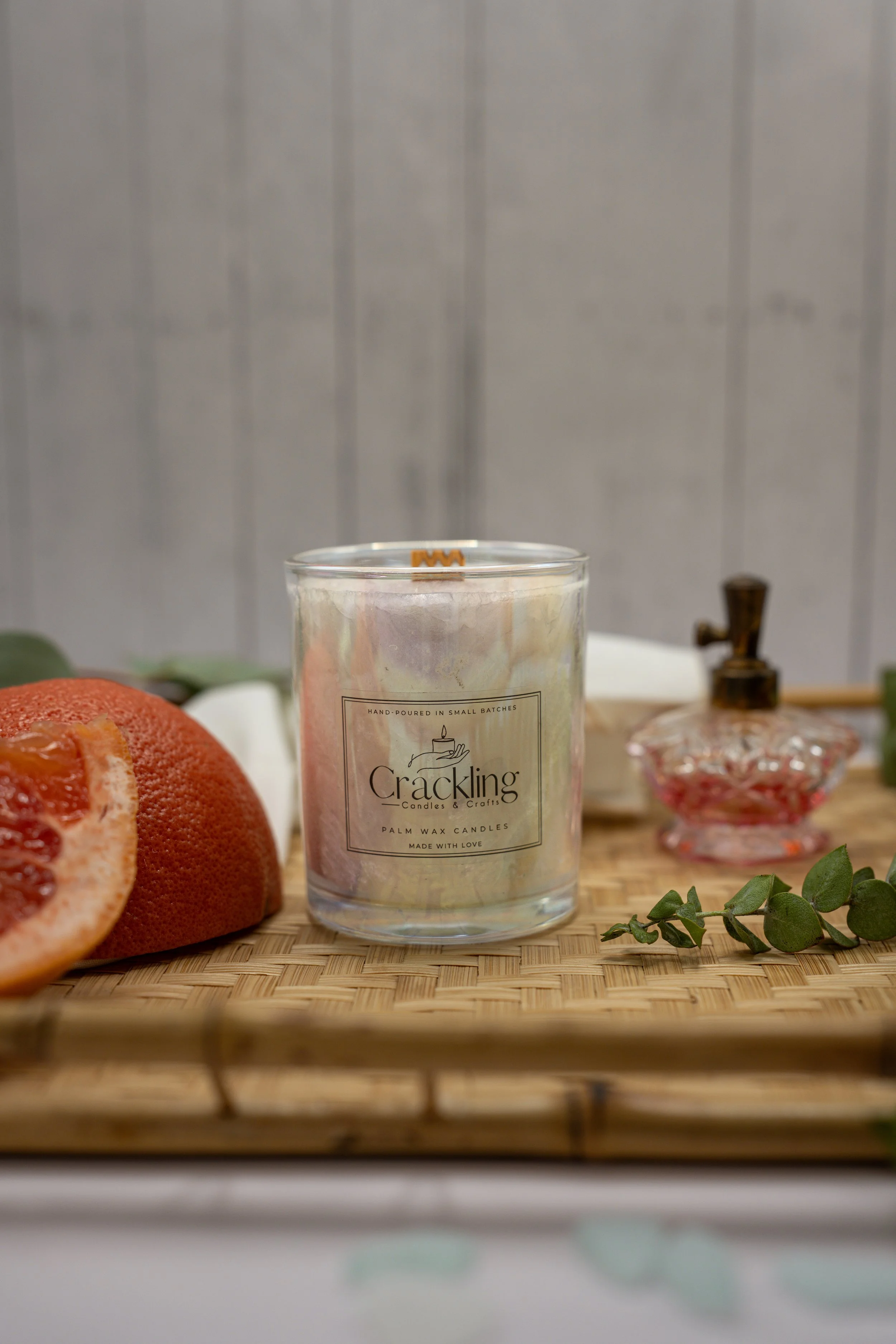 6 oz Pink Grapefruit Palm Wax Candle