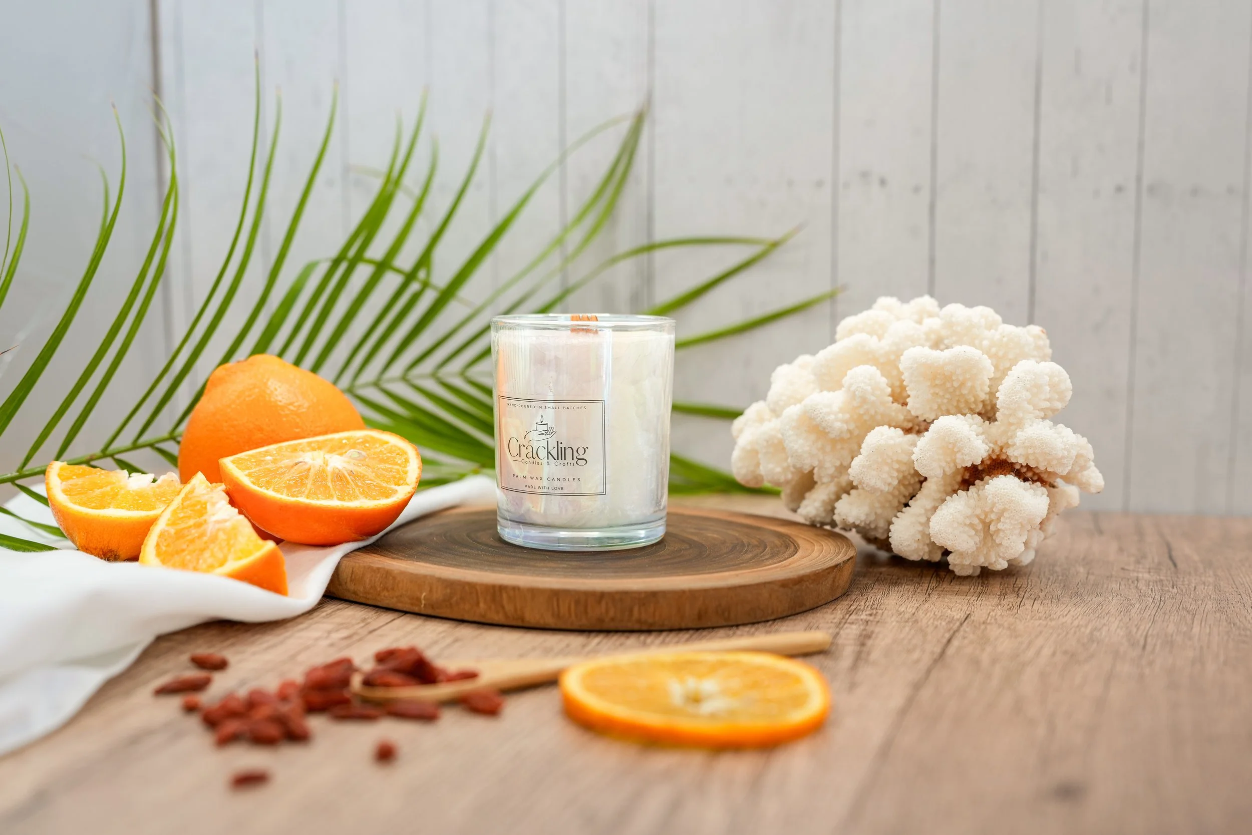 6 oz Orange Goji Berry Palm Wax Candle