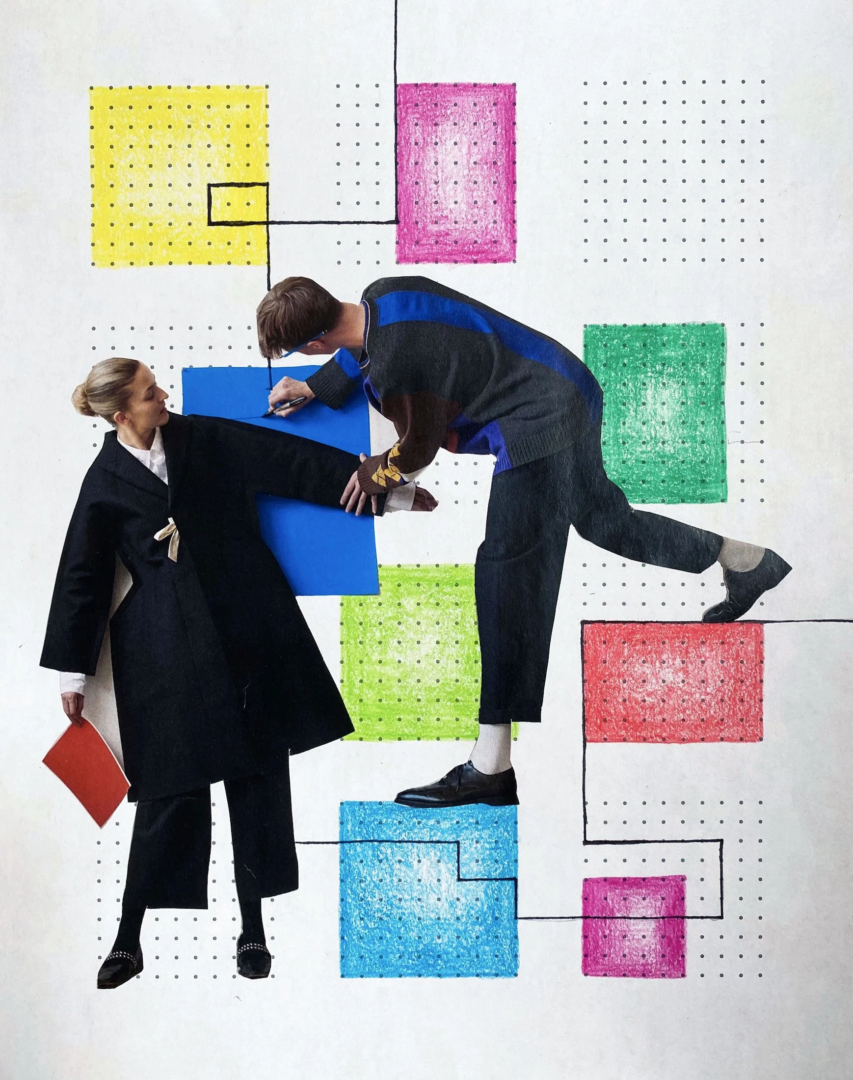 creating worlds // mixed media collage