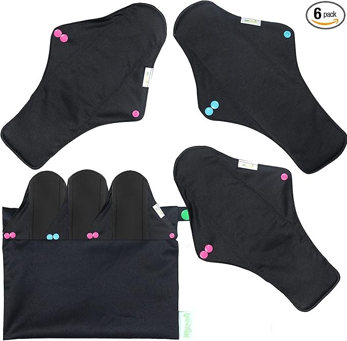 Pack of 6 Reusable Menstrual Pads - XL