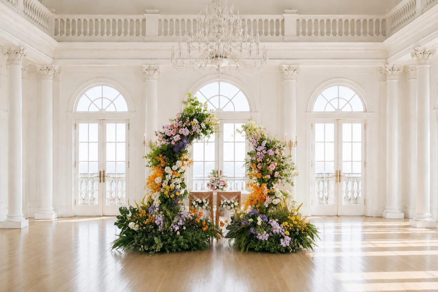 Barcelona - wedding floral arch