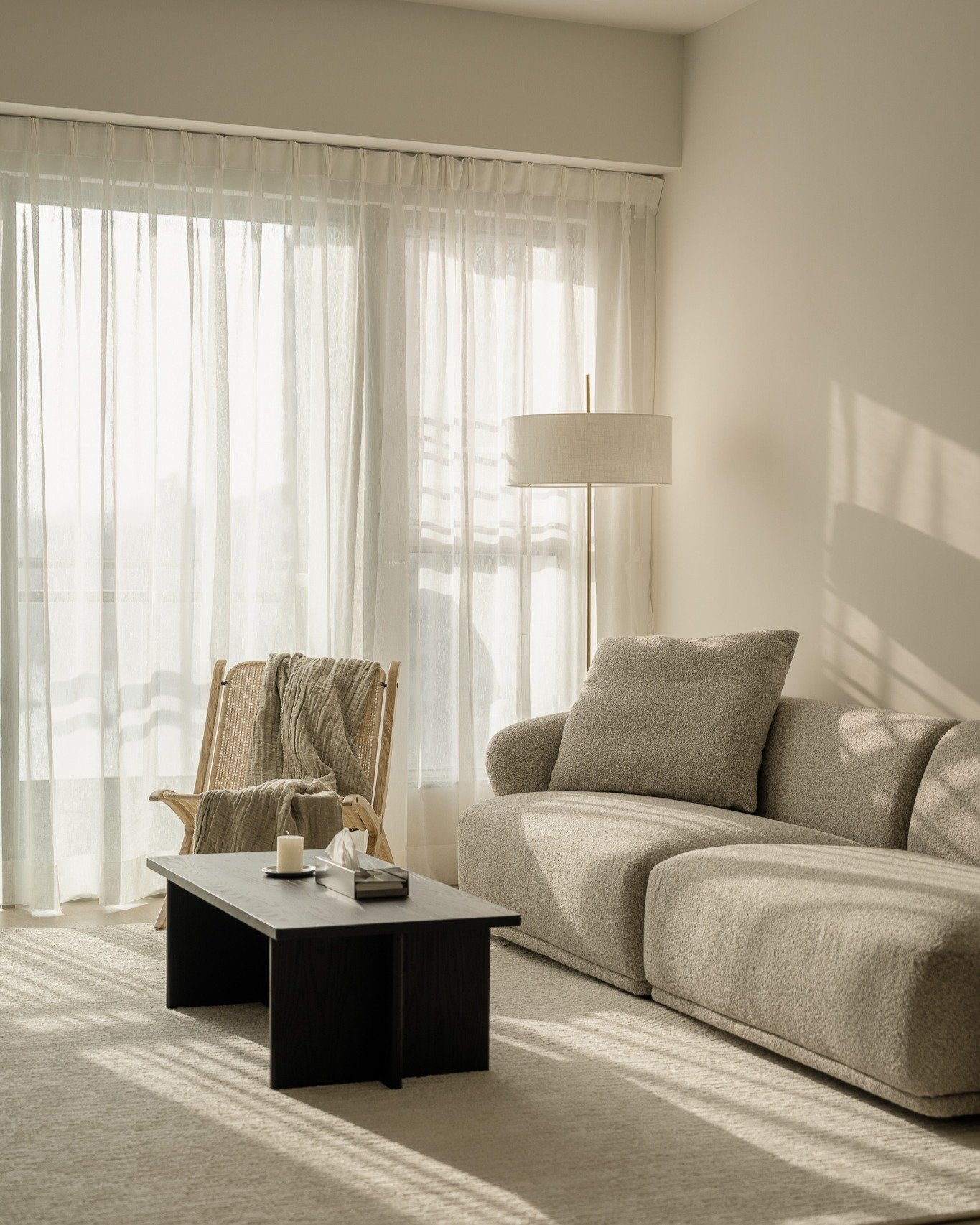 This 900 sq ft home feels warm and intimate, shaped by soft beige walls and timber that quietly recall the atmosphere of traditional tea houses. Stainless steel was added to cut through the warmth, creating a quieter retreat &mdash; open, filled with