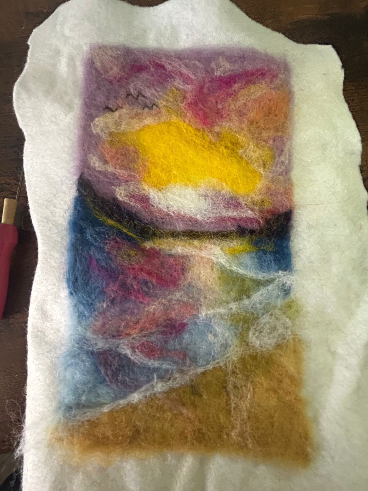 Felt a sunset - 2D felting workshop (Copy)