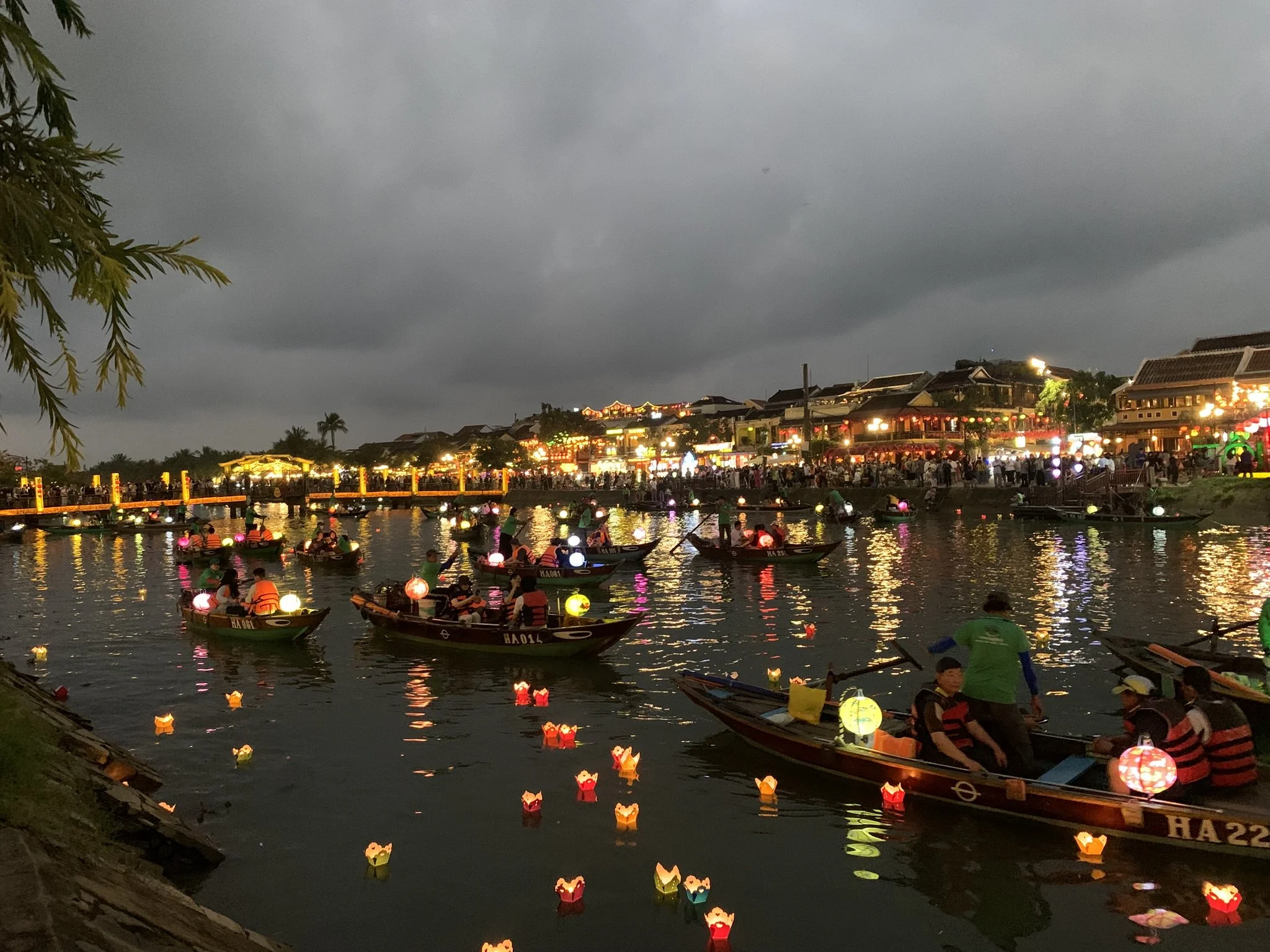UNESCO-listed old town of Hội An at night, about an hour from Da Nang.