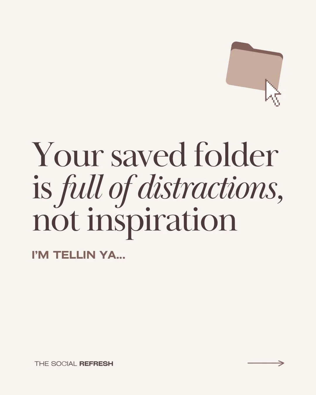 Over here, you&rsquo;ll find&hellip;

💭&nbsp;Perspective shifts that reframe the way you view content creation

🤎&nbsp;Reminders that everything you need for success is already within you

💡&nbsp;TLDR breakdowns on why your current marketing effor
