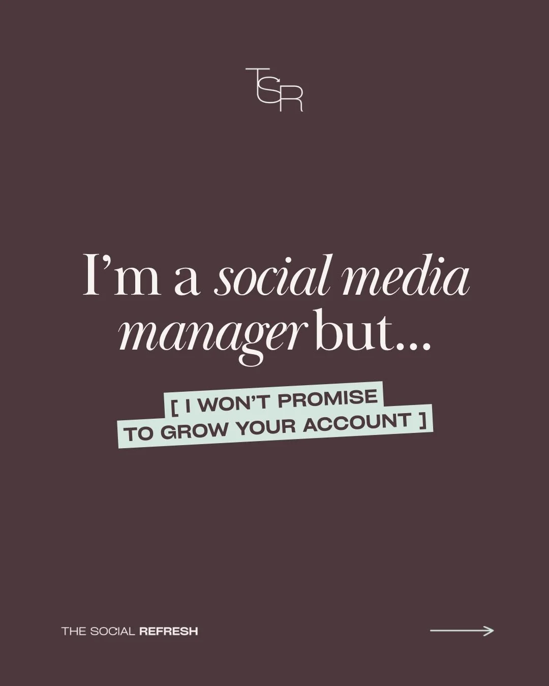 I&rsquo;m not interested in growing your account.

In fact, I&rsquo;ll go as far as to say that your follower count doesn&rsquo;t concern me.

It&rsquo;s nice to see that number climb into the thousands, sure, but it doesn&rsquo;t faze me. 🤷🏽&zwj;♀