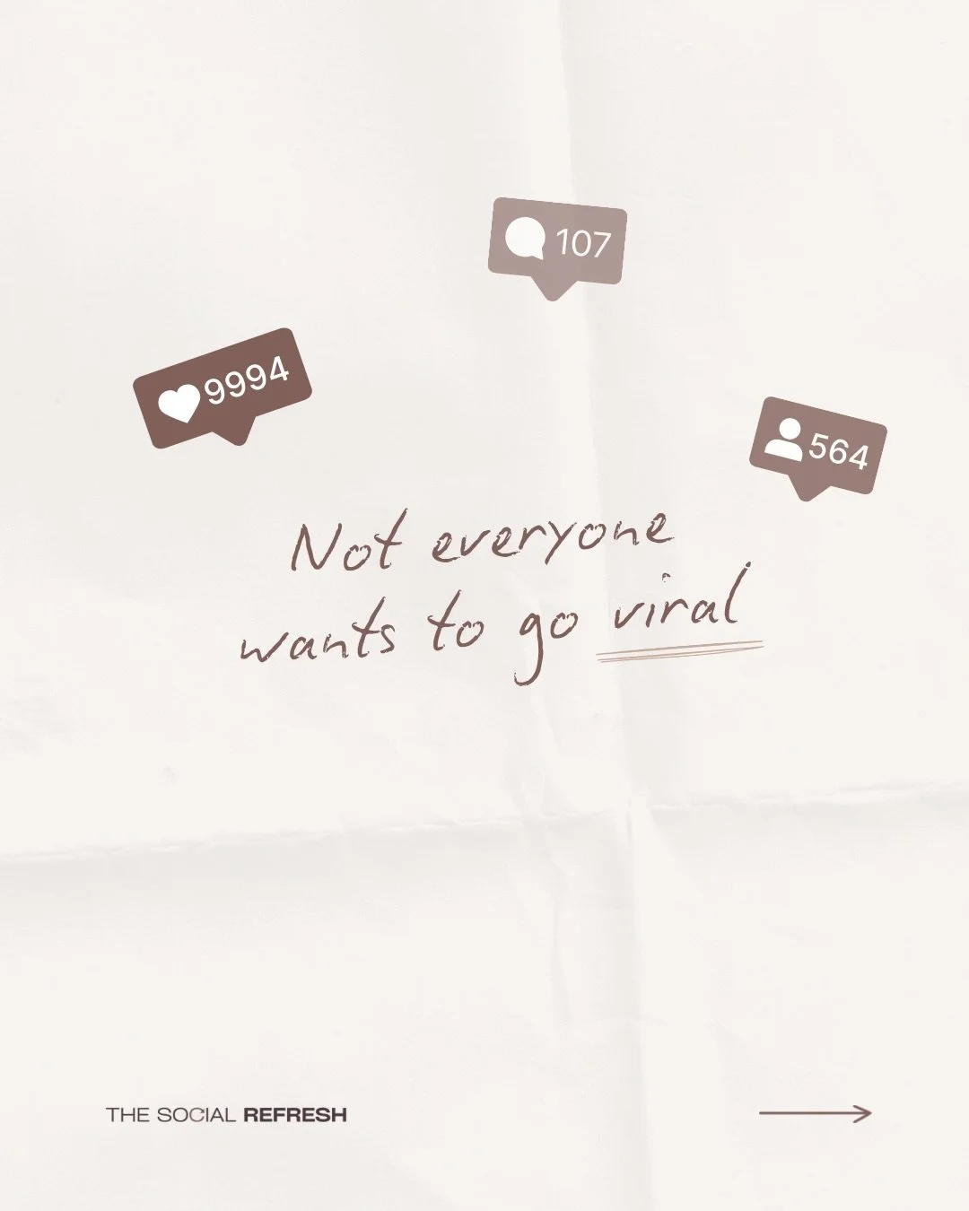 Not every brand is built for the masses, and that&rsquo;s not a limitation.

Some of my clients cater to the luxury market. That&rsquo;s not for everyone 🤷🏽&zwj;♀️

So naturally, posts that typically go viral (funny bits or memes) are not a part of
