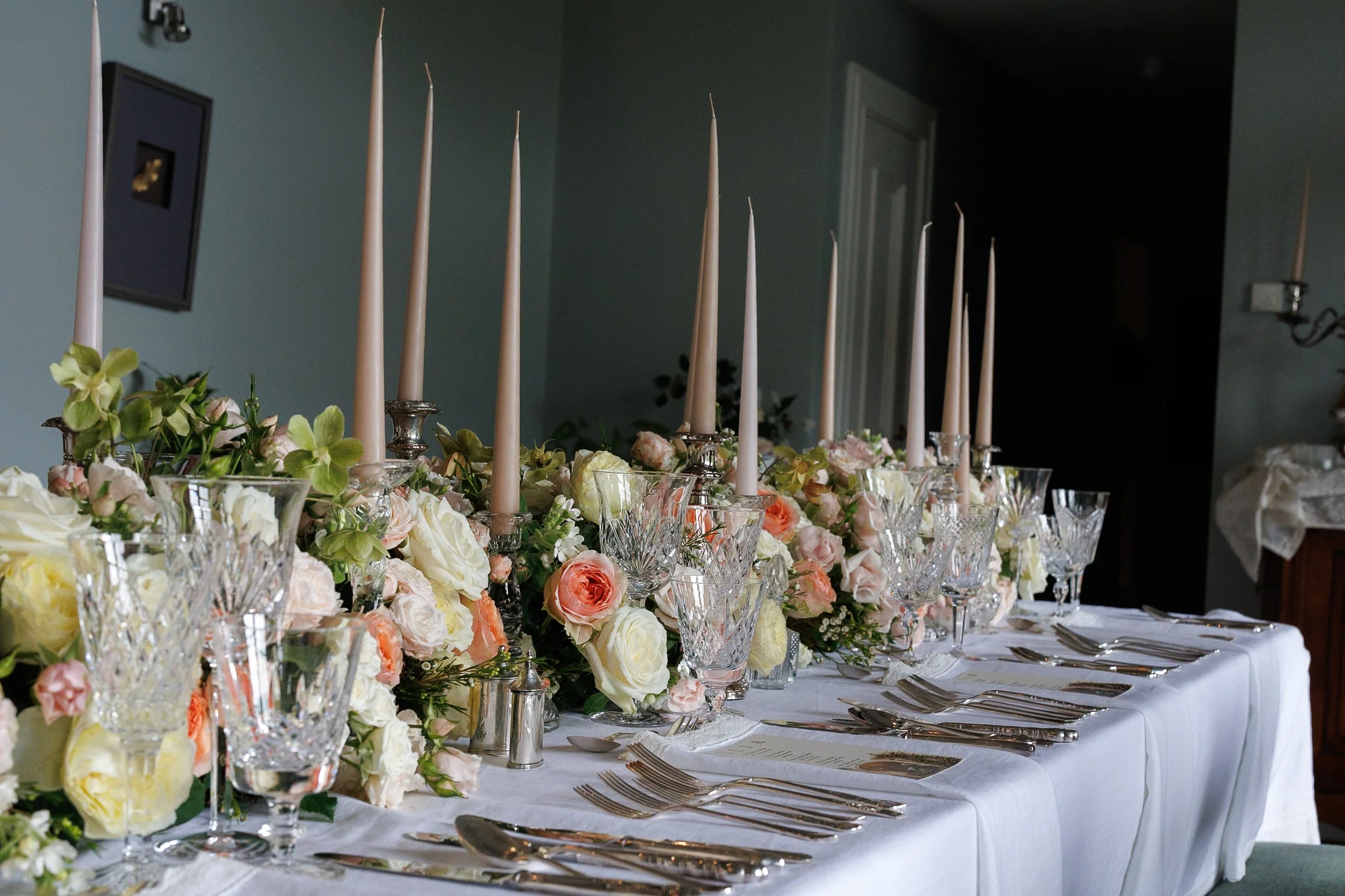 White and pink wedding flowers