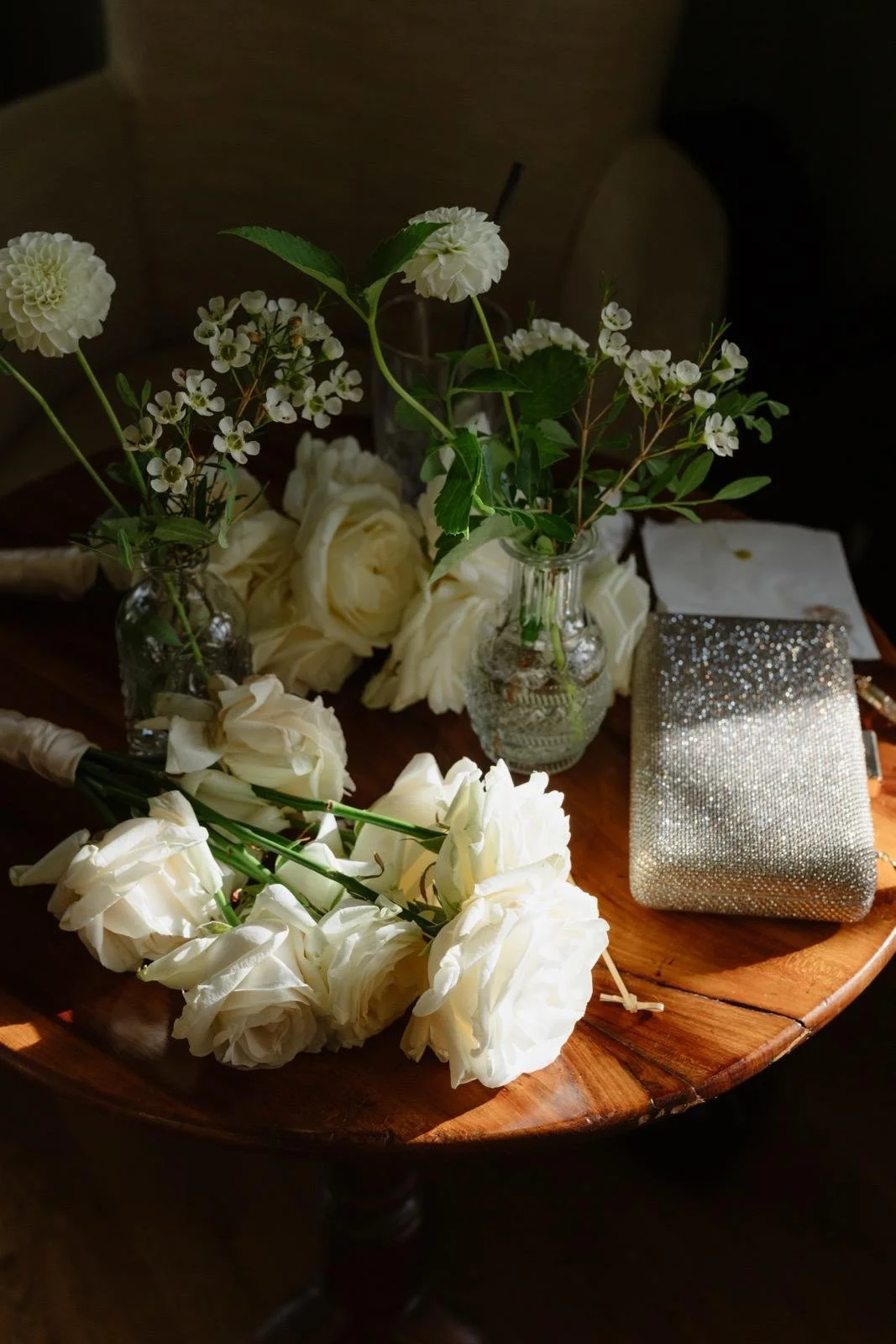 Close up bridal bouquet