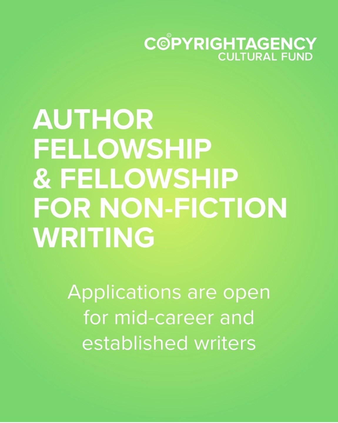 Copyright Agency Writing Fellowships