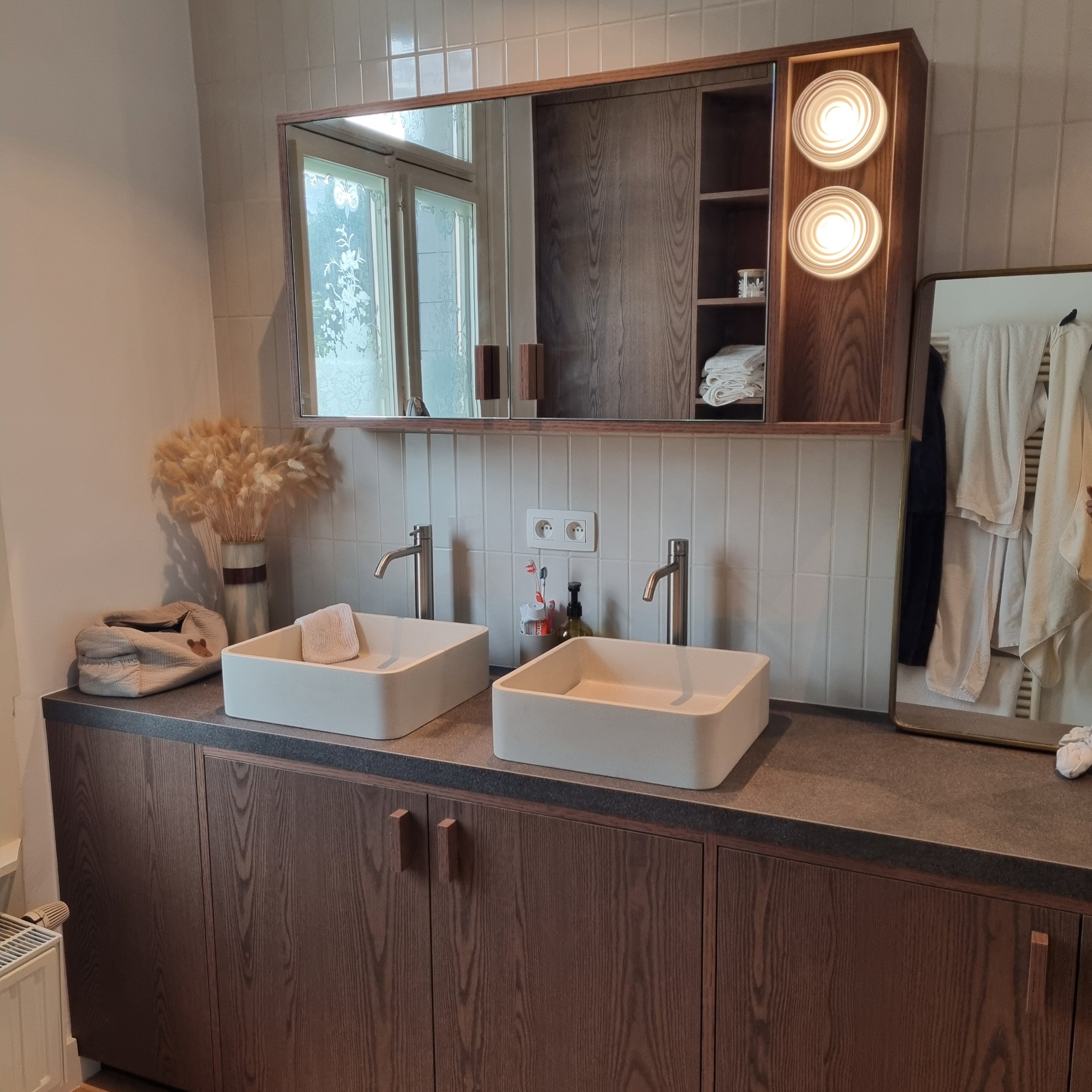 Twee badkamers en een dressing. Van idee tot uitvoering.