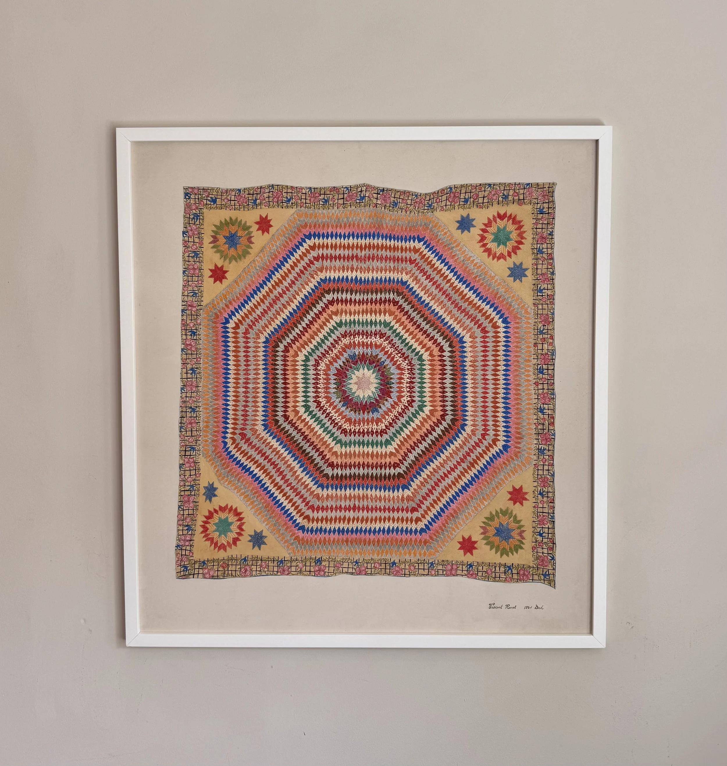 Vintage Quilt Illustration